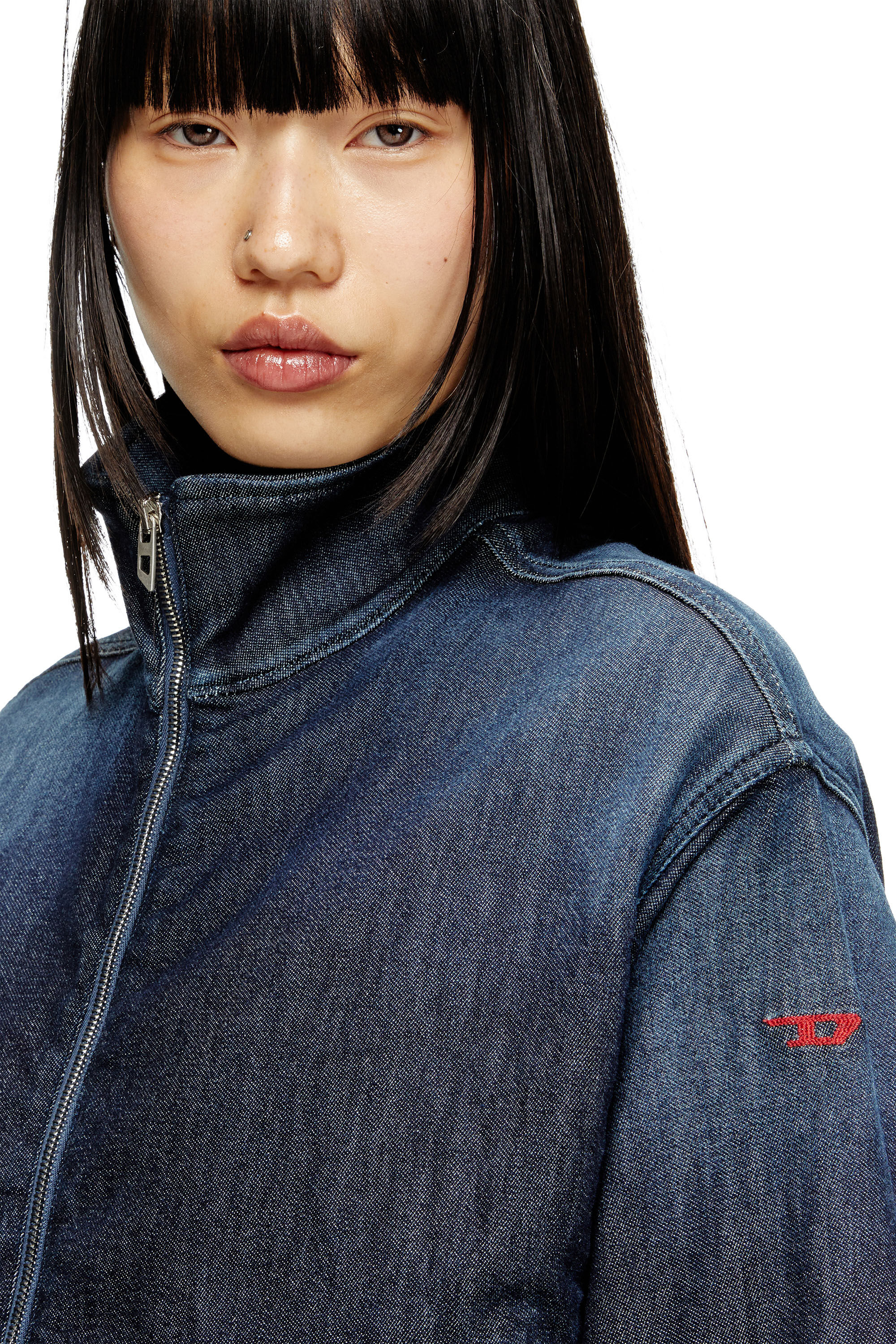 Women's High-neck JoggJeans jacket | Blue | Diesel