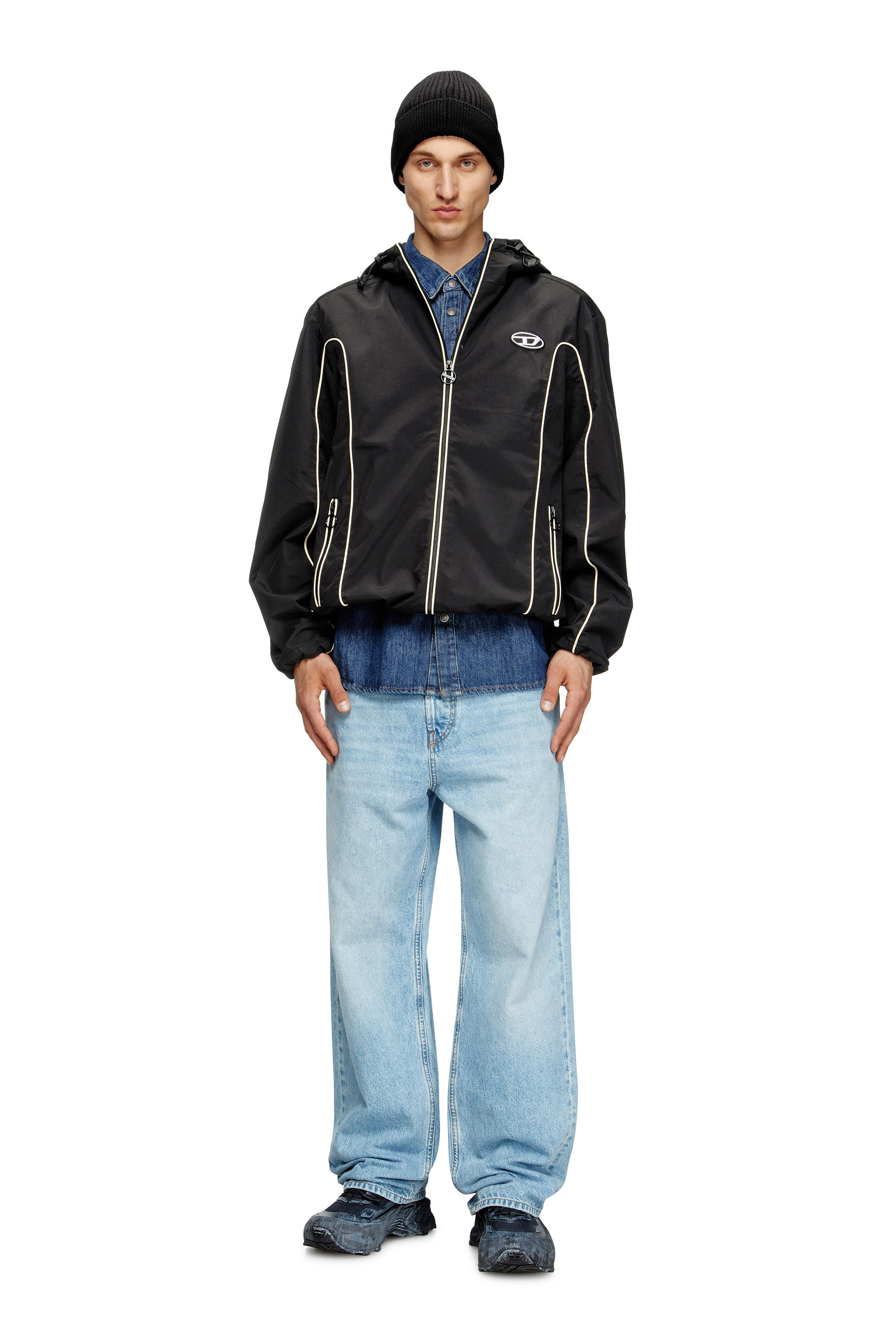 【アウトレット☆送料無料】 Jacket Windbreaker Man: J-HIVES with Diesel | piping contrast アイドルグッズ
