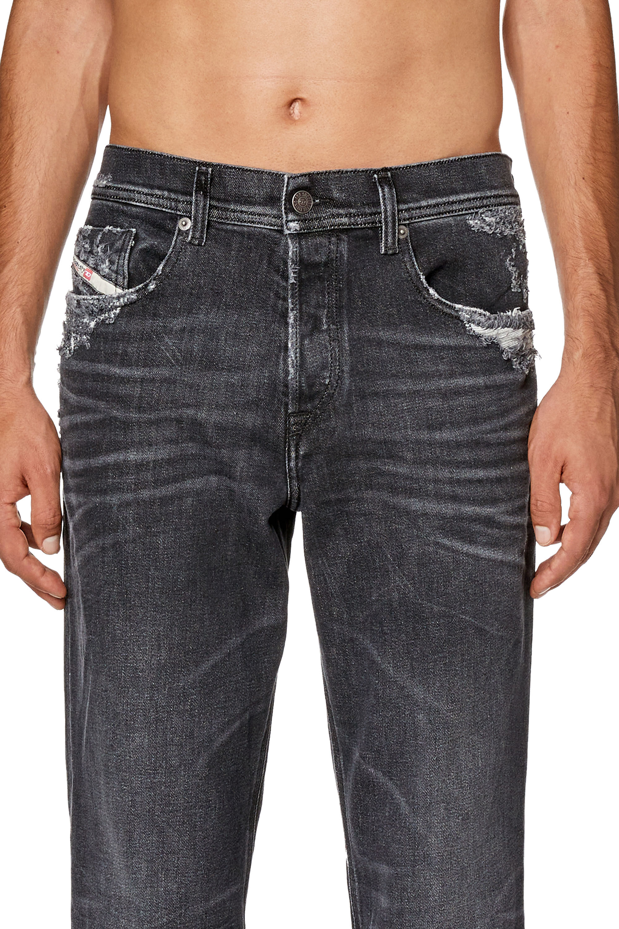 Diesel - Tapered Jeans 2023 D-Finitive 09G23, Black/Dark grey - Image 5