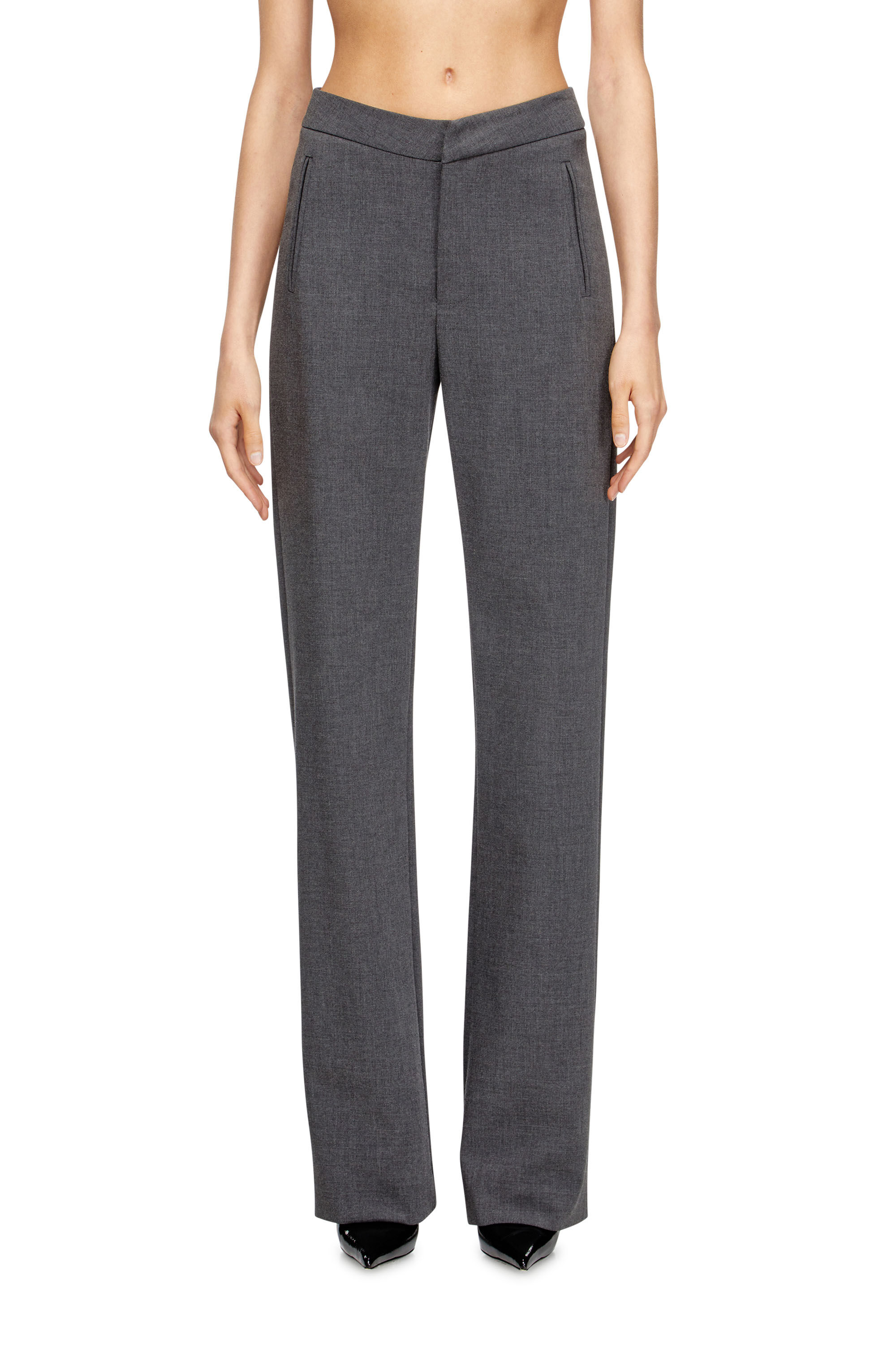 Diesel - P-ROMISE-S1, Woman's High-rise tailored pants in Grey - 2