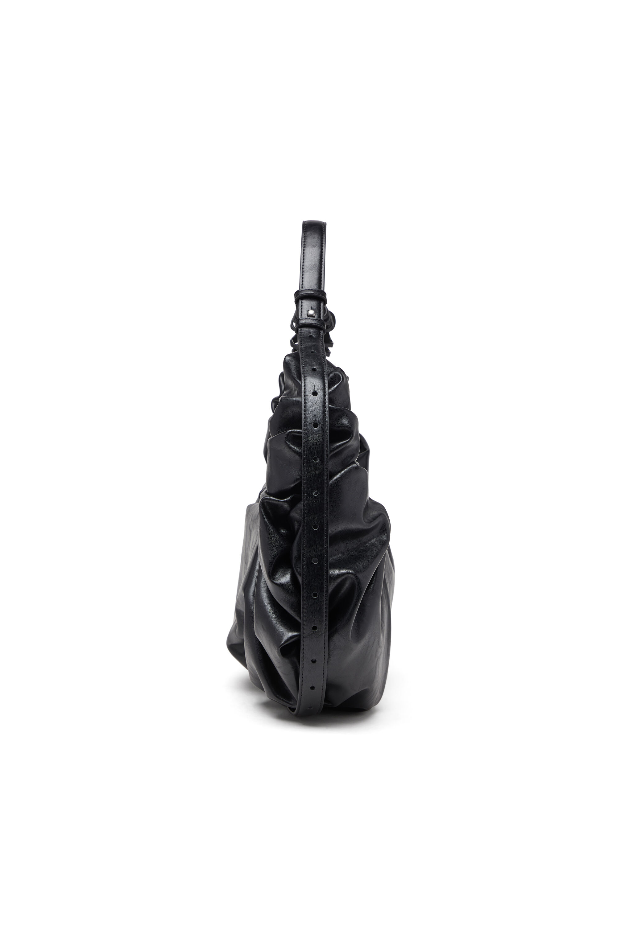 Women's Grab-D-Large scrunched hobo bag | Black | Diesel