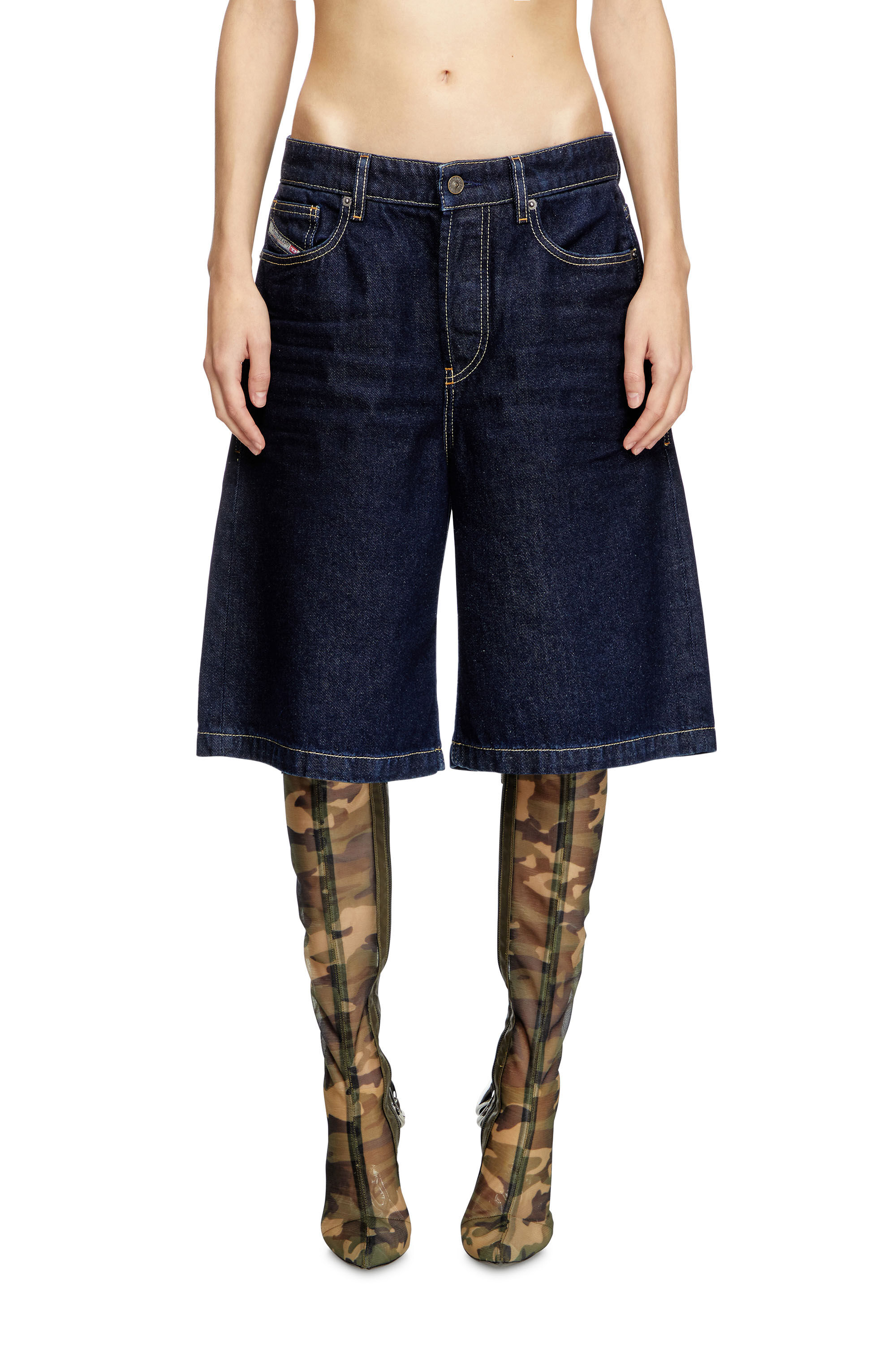 ショートパンツ Diesel De-Sire Bermuda shorts in dark denim Blue De-Sire-Short Denim Shorts by Diesel on Sale
