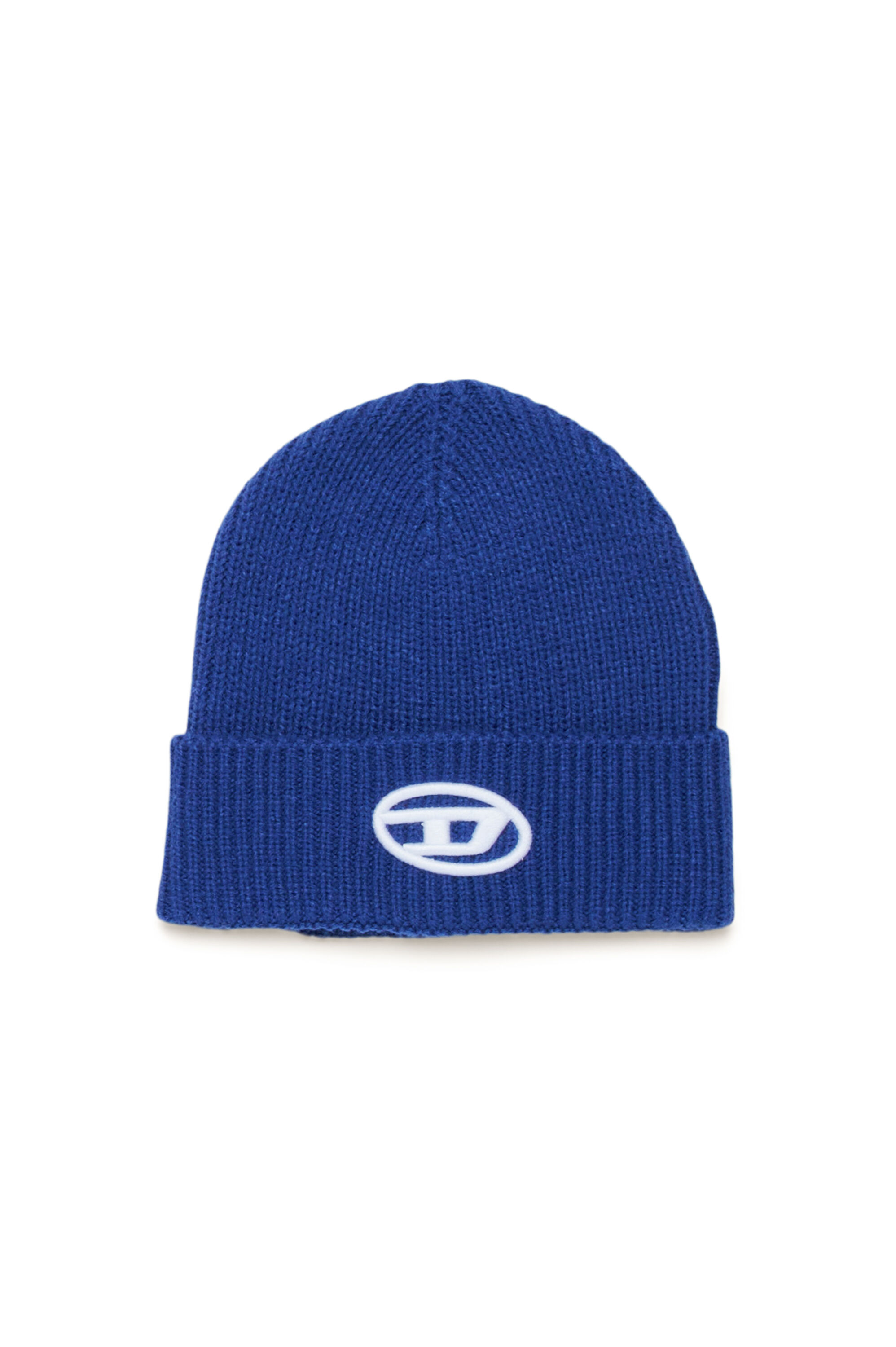 Diesel - FMARCOB, Unisex's Beanie with Oval D embroidery in Blue - 1