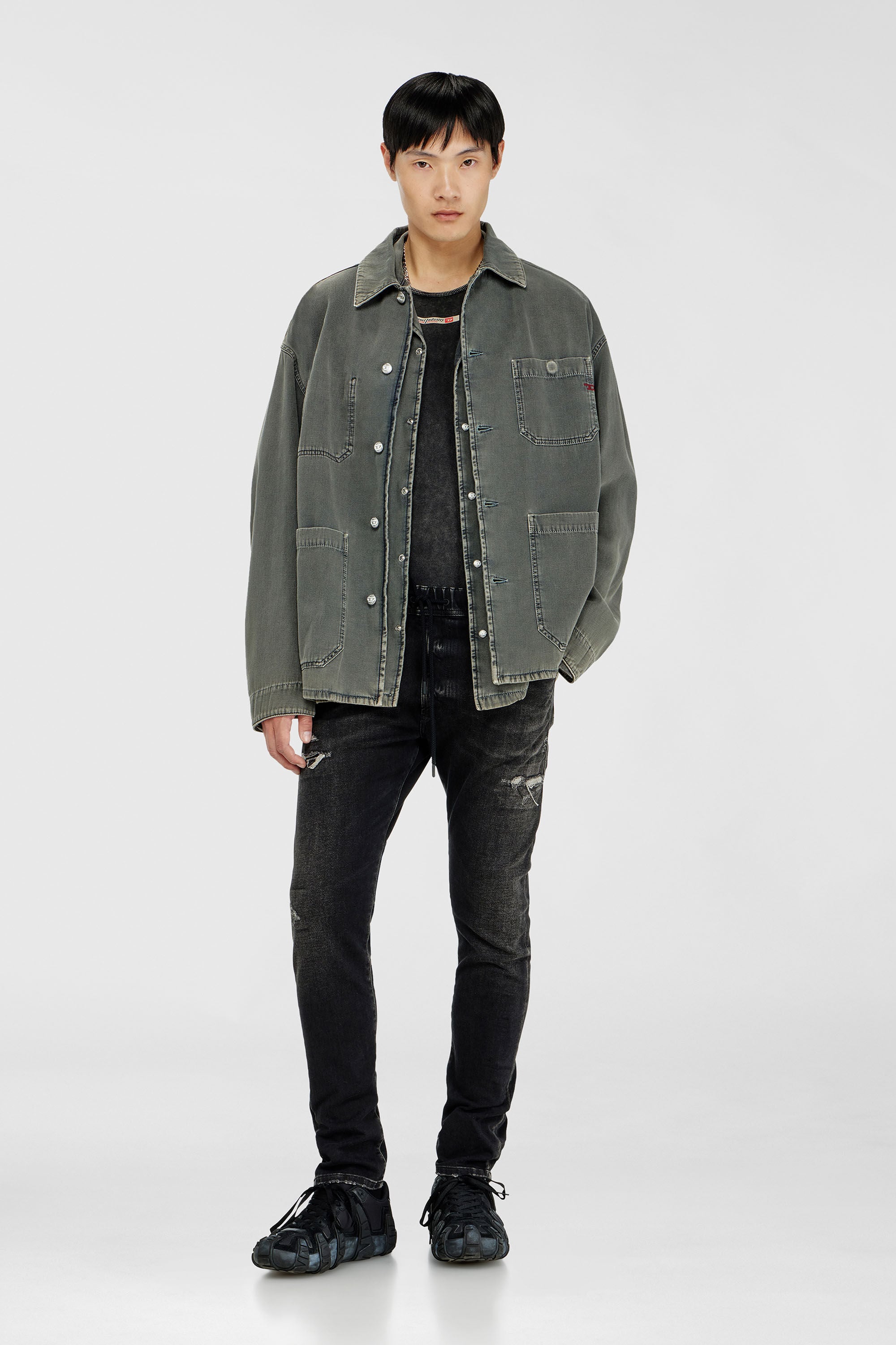 Diesel - Man's Regular 2030 D-Krooley Joggjeans&reg; 09Q22, Black/Dark grey - 1