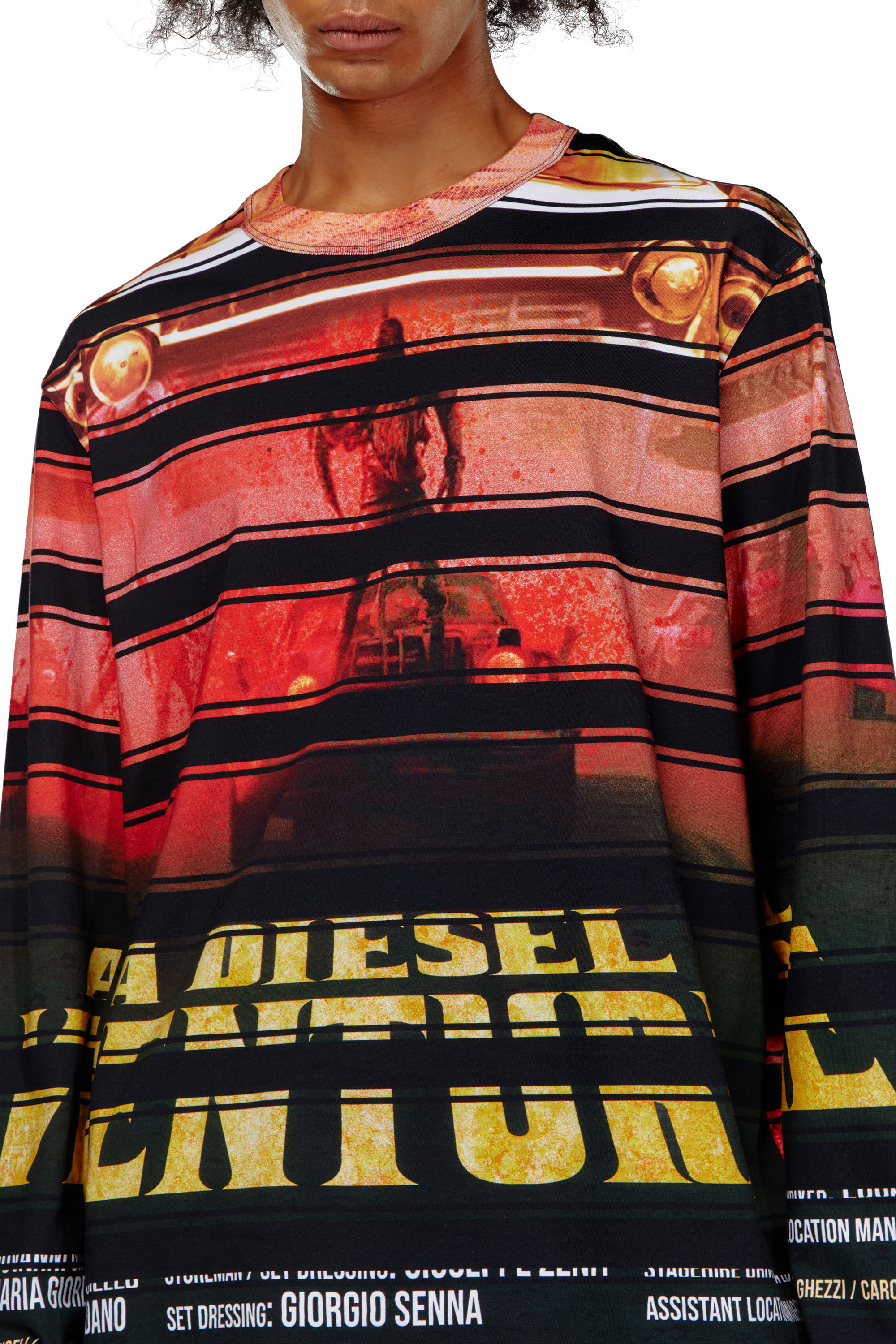 Diesel - T-CRANEUP-LS, Black/Red - Image 5