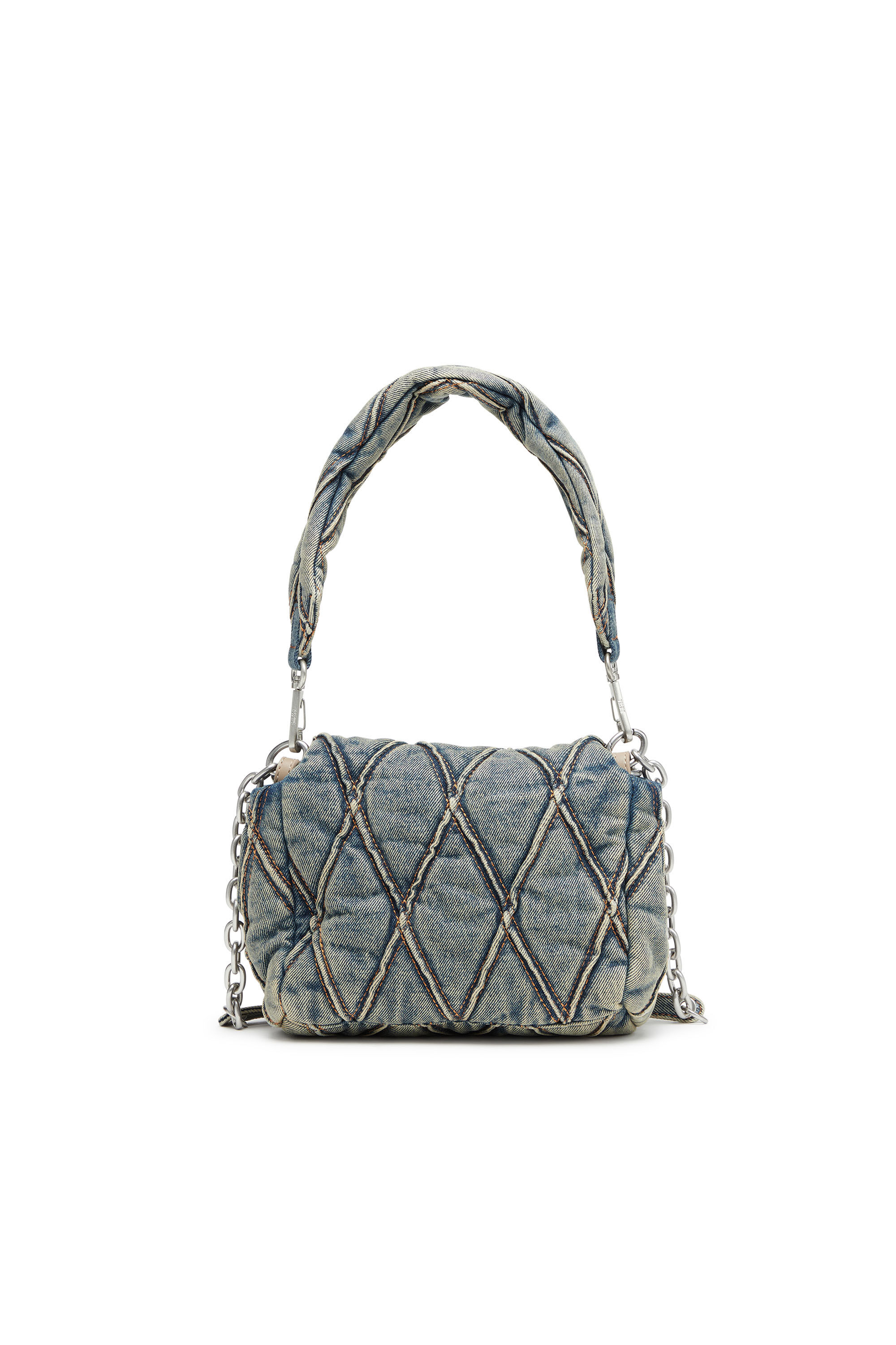 DIEZELCharm-D shouler Sデニムキルティングショルダーバッグ Women's Charm-D-Small shoulder bag in quilted denim | Blue | Diesel