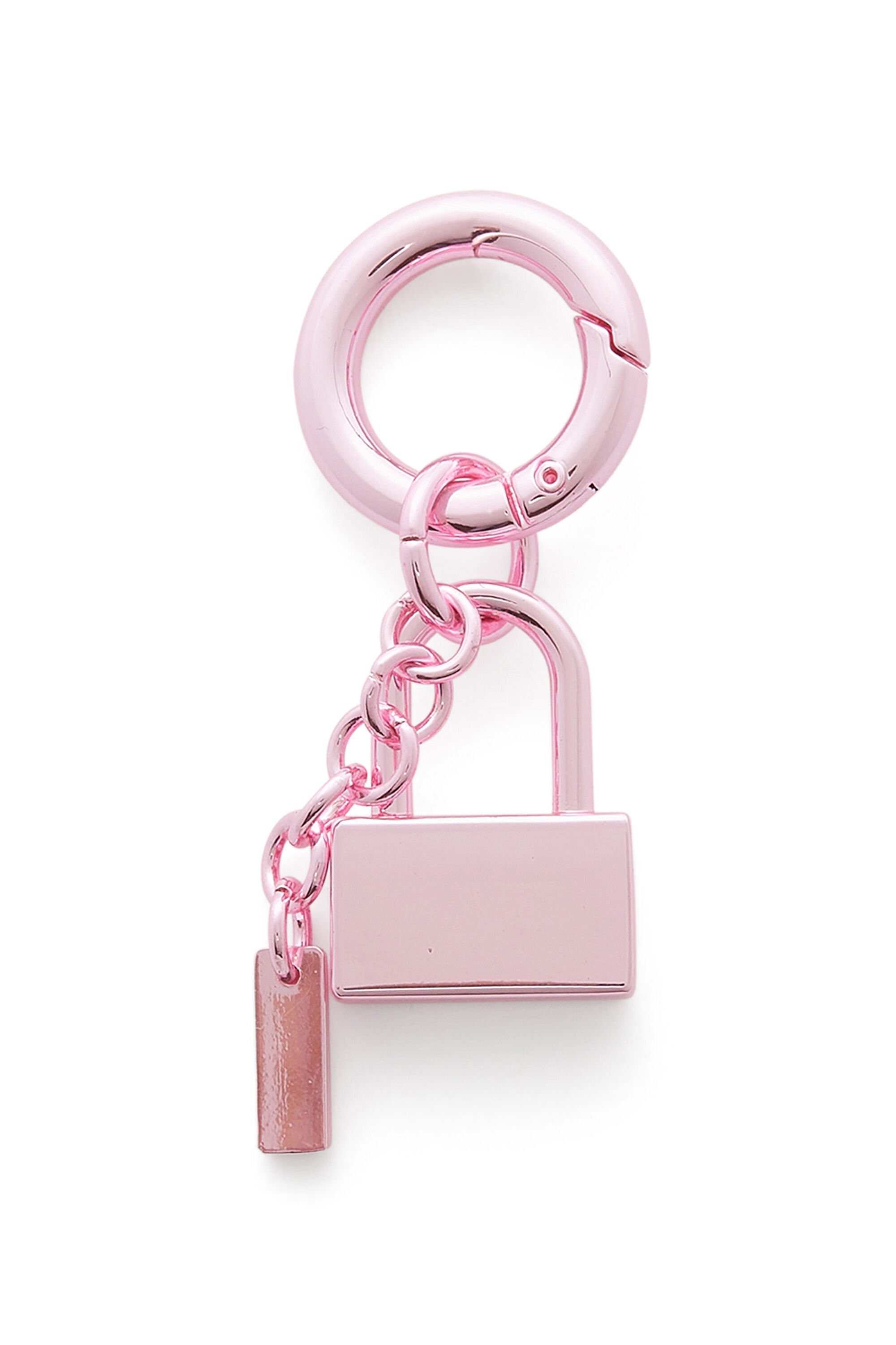 Diesel - CHARM-LOCK, Unisex's Metal keyring charm with padlock design in Pink - 2
