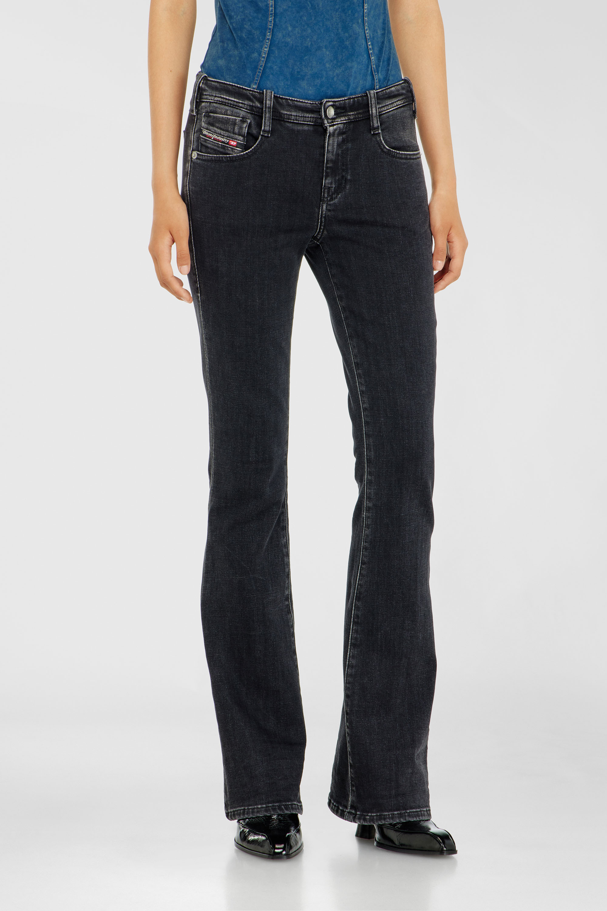 Diesel - Woman's Bootcut Jeans 1969 D-Ebbey 09P75, Black/Dark grey - 2