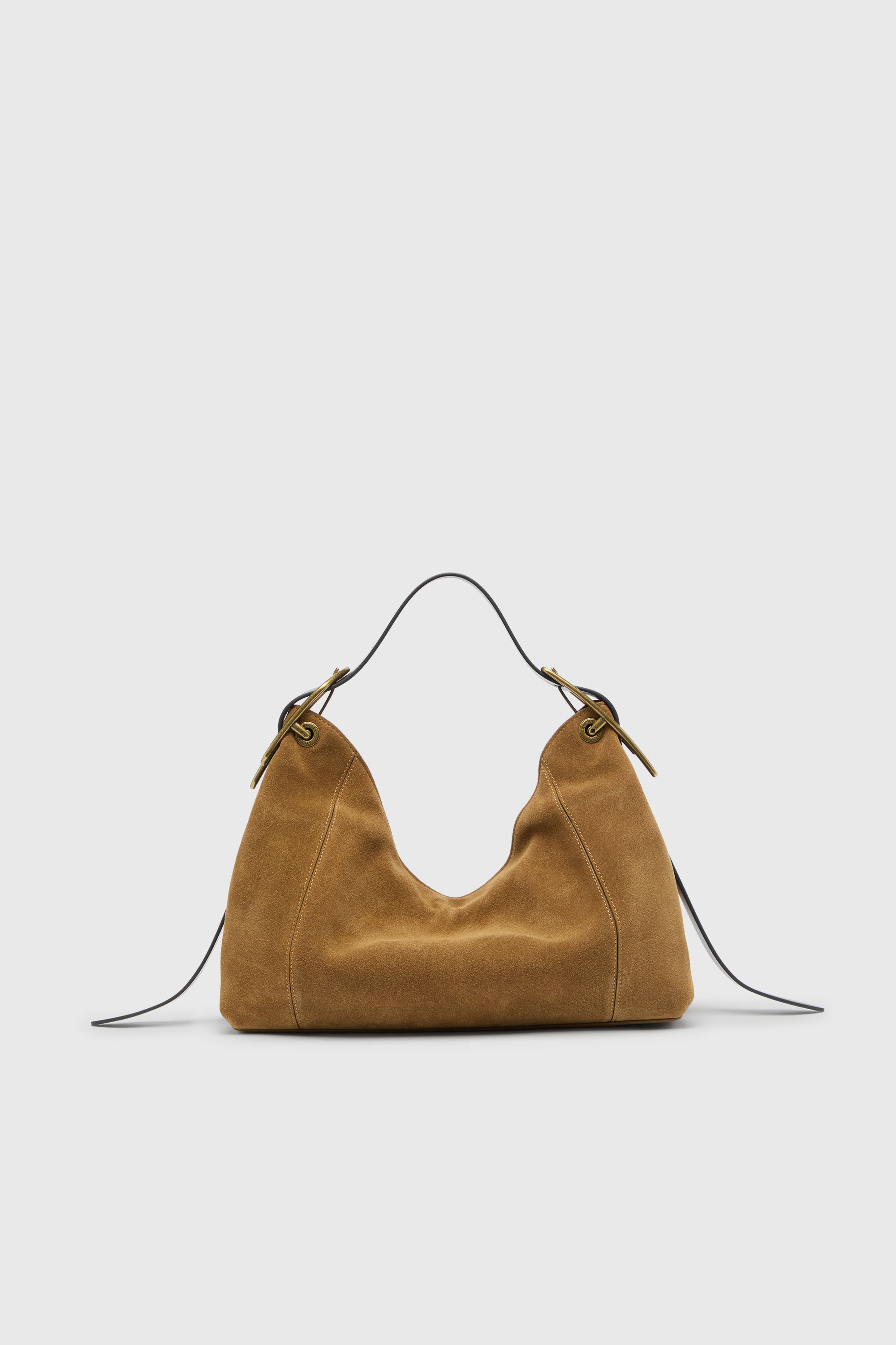 Diesel - D-LINE HOBO S, Woman's D-Line-Shoulder bag in waxed suede in Light Brown - 2