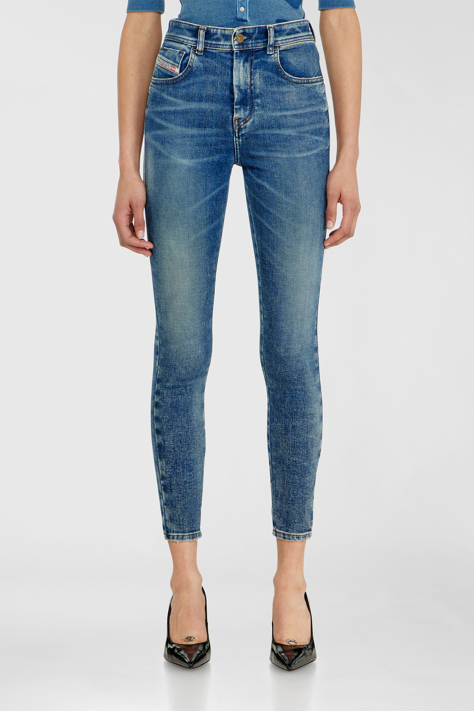 Diesel - Woman's Skinny Jeans 1984 Slandy-High 09P72, Medium blue - 2