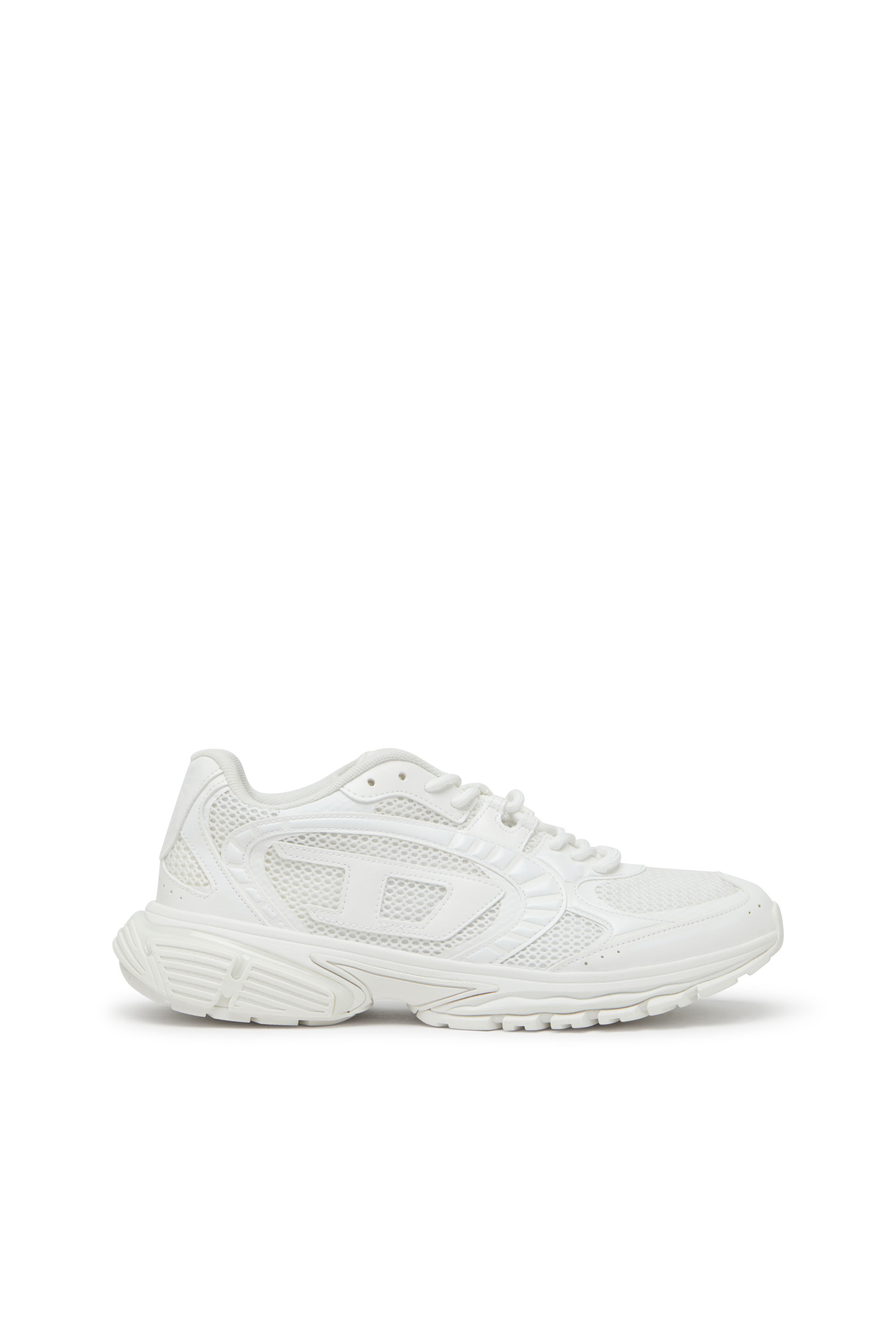 Diesel - S-PRO-V-DENSE LOW W, Woman's Monochrome mesh sneakers with Oval D logo in White - 1