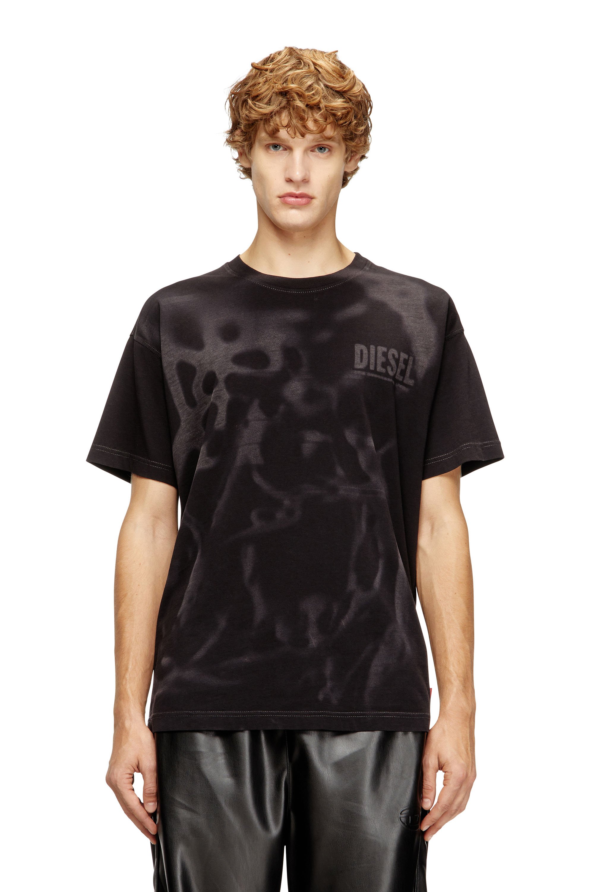 Diesel - T-NORM-V7, Man's Cotton T-shirt with laser print in Black - 3