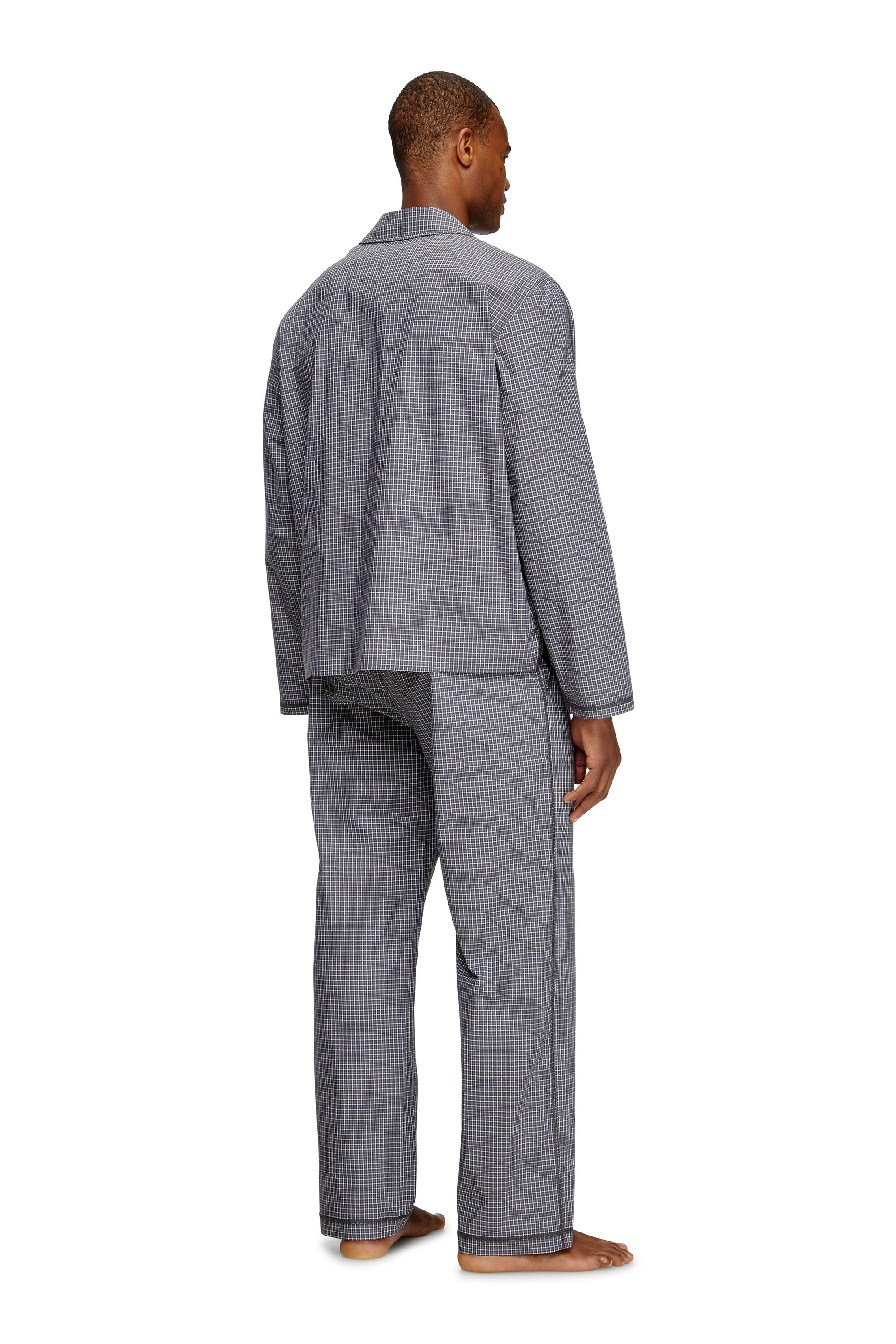 Diesel - SET-PAUL-D-CORE, Man's Pyjamas in check cotton in Grey - 2