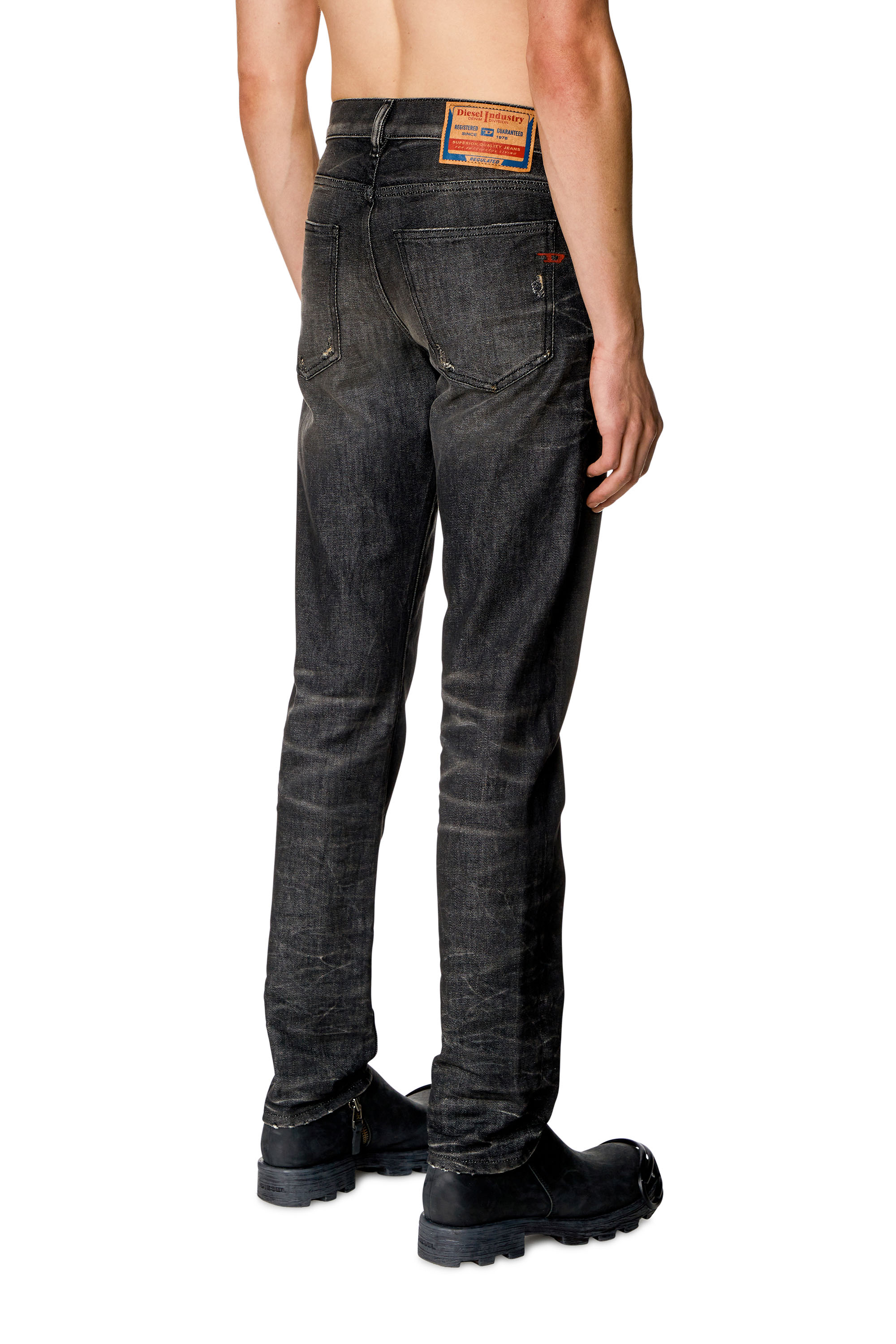 Diesel - Slim Jeans 2019 D-Strukt 09H51, Black/Dark grey - Image 3