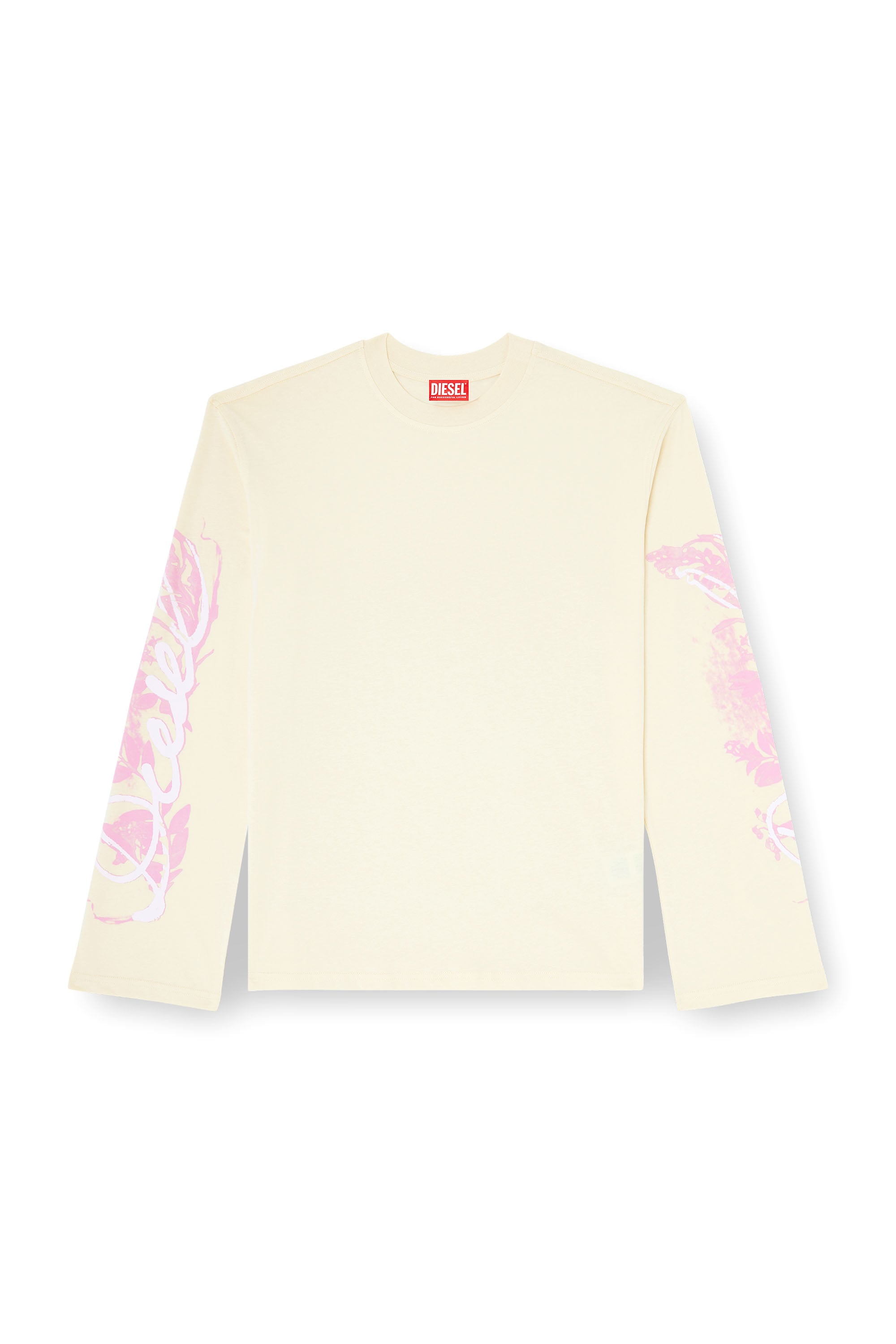 Diesel - T-HILARY-LS-AA3, Woman's Long-sleeve T-shirt with graphic prints and crystals in null - 3