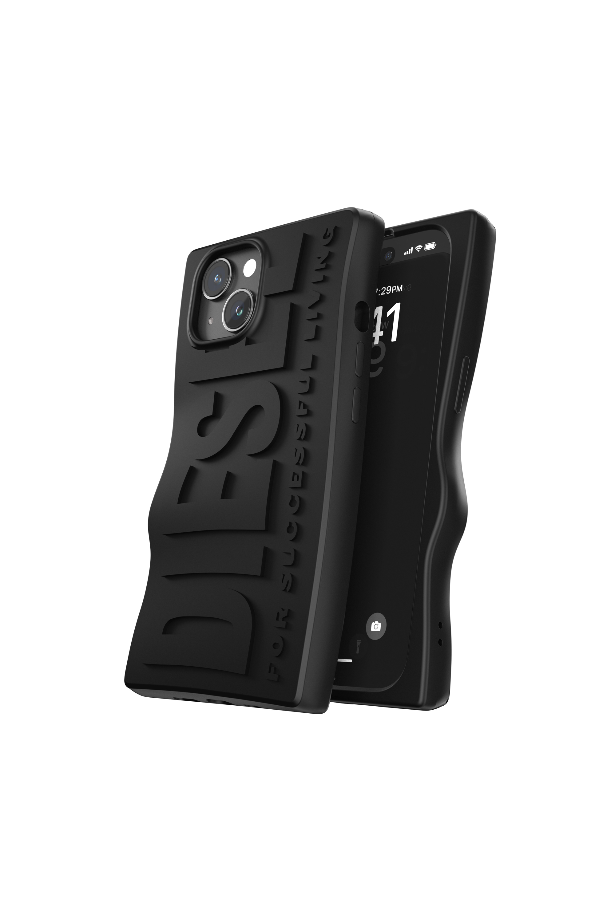 Diesel - 60076 MOULDED CASE, Unisex's Silicone Case iP 15 in Black - 3