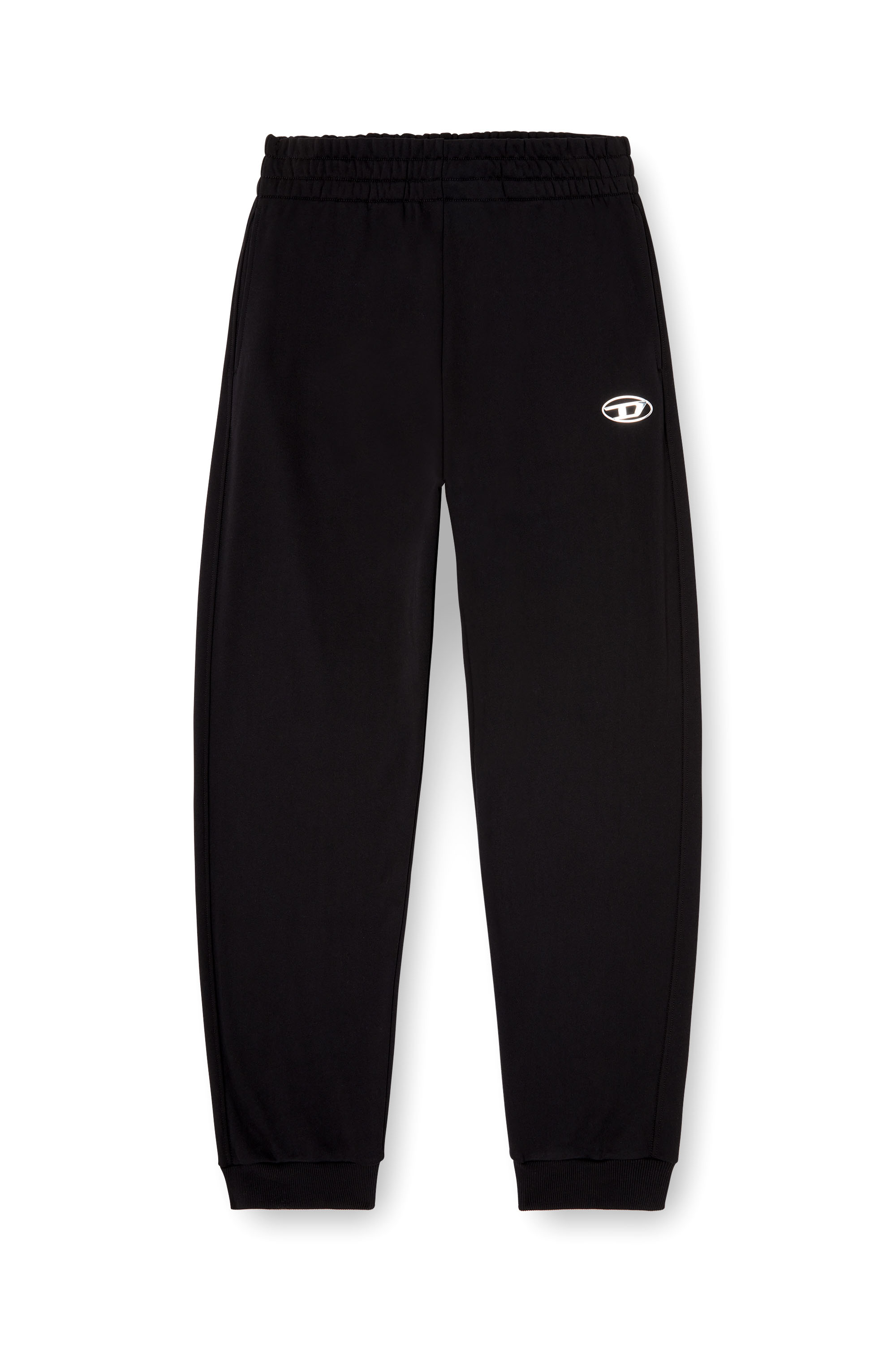 P-MARKY-OD, Black Diesel - P-MARKY-OD, Man's Sweatpants with metal-effect Oval D logo in Black - 2