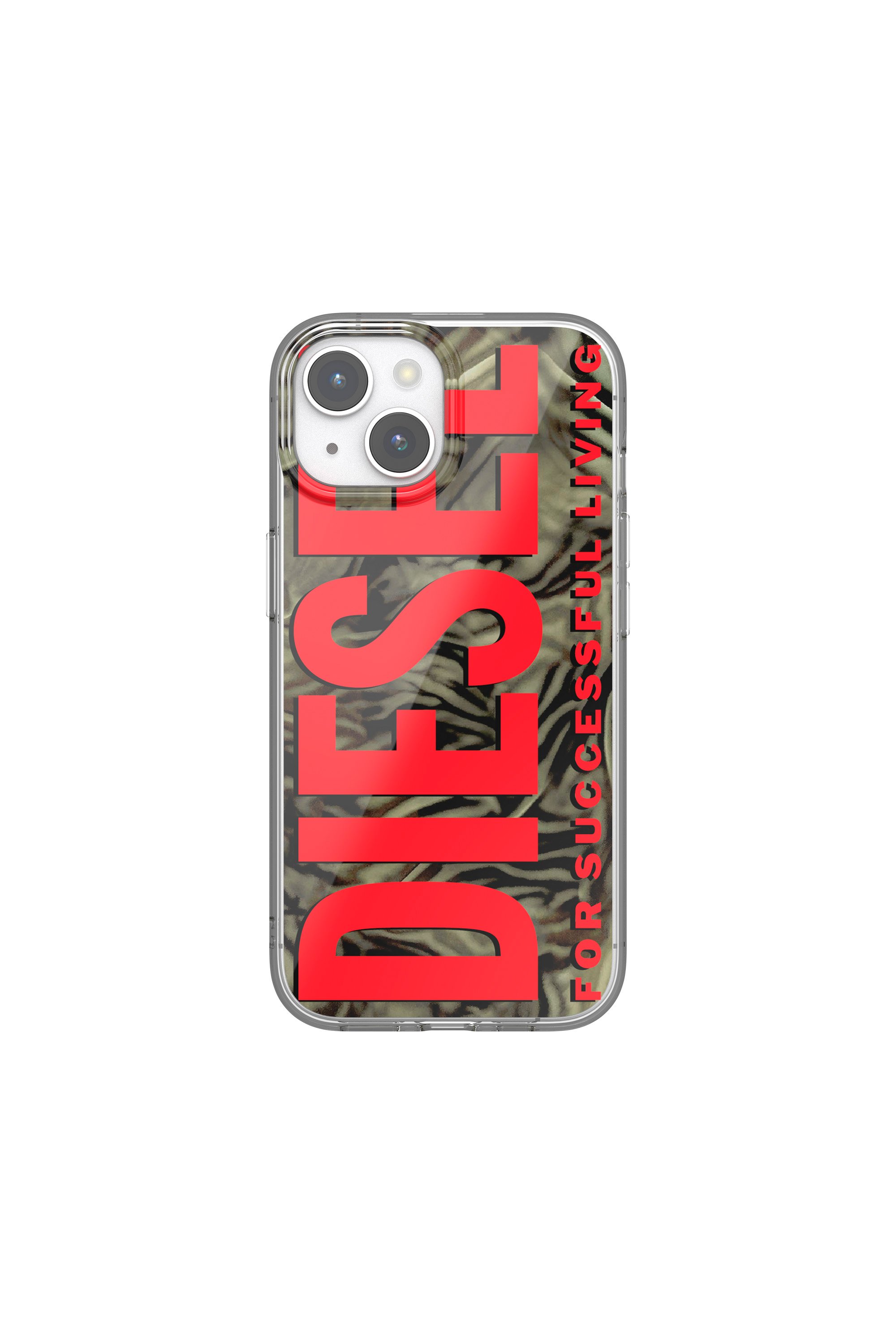 Diesel - 60047 AOP CASE, Unisex's Camou Case for iP 15 in Red/Green - 2