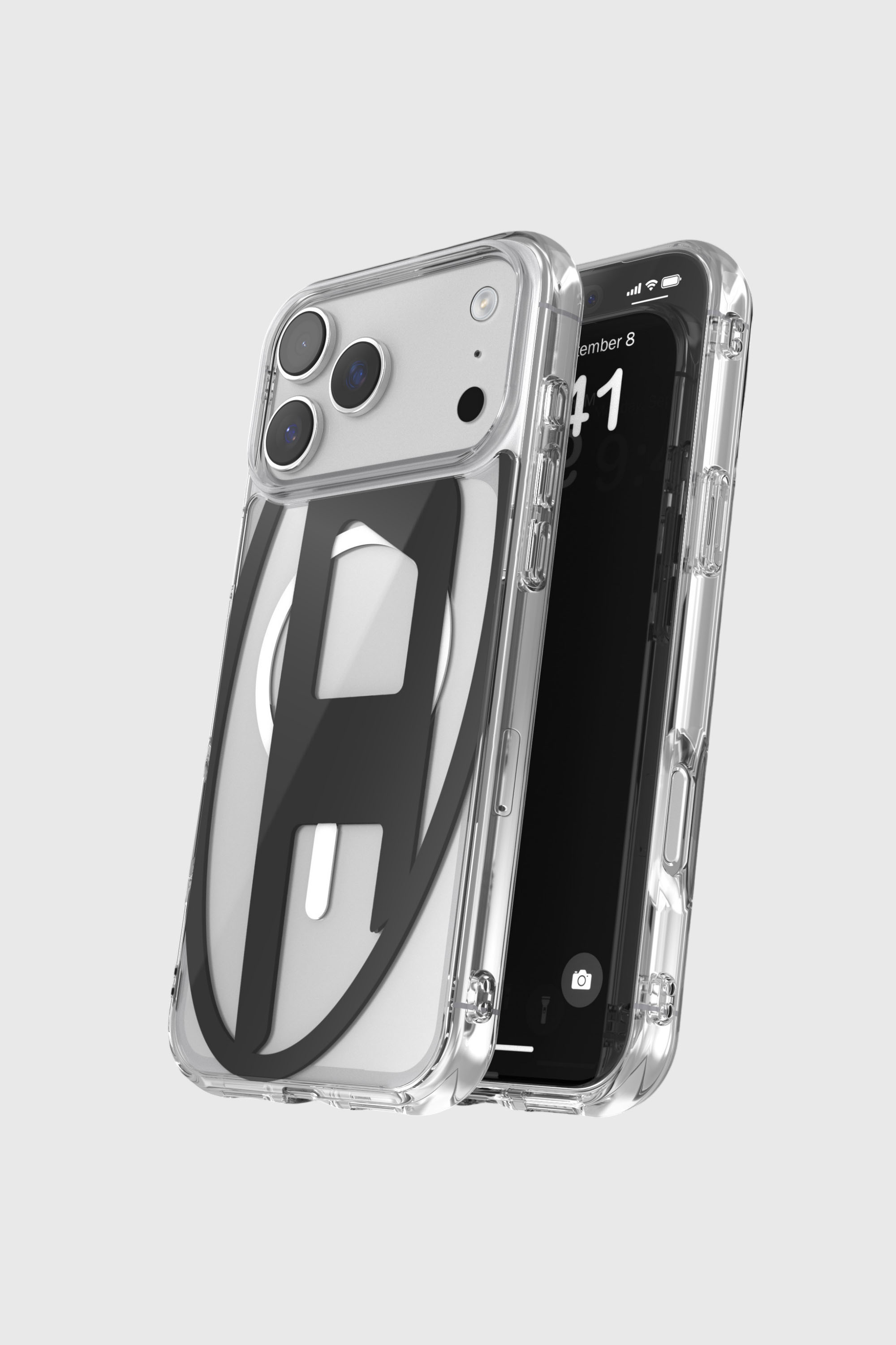 Diesel - 60418 AOP CASE, Unisex's Oval D metallic case with magsafe for iPhone 17 Pro Max in Black - 4