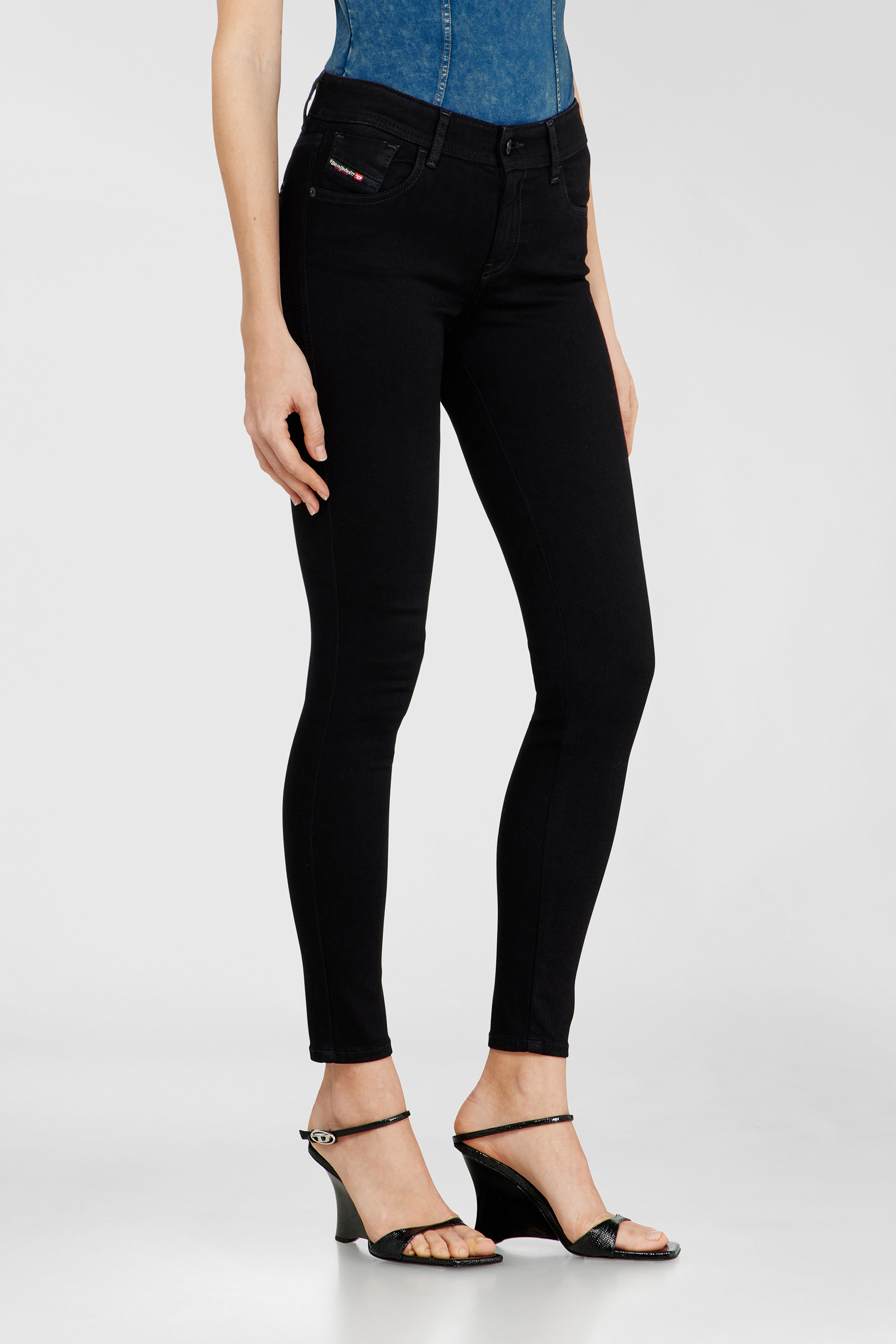 Diesel - Woman's Skinny Jeans 2017 Slandy 069EF, Black/Dark grey - 7