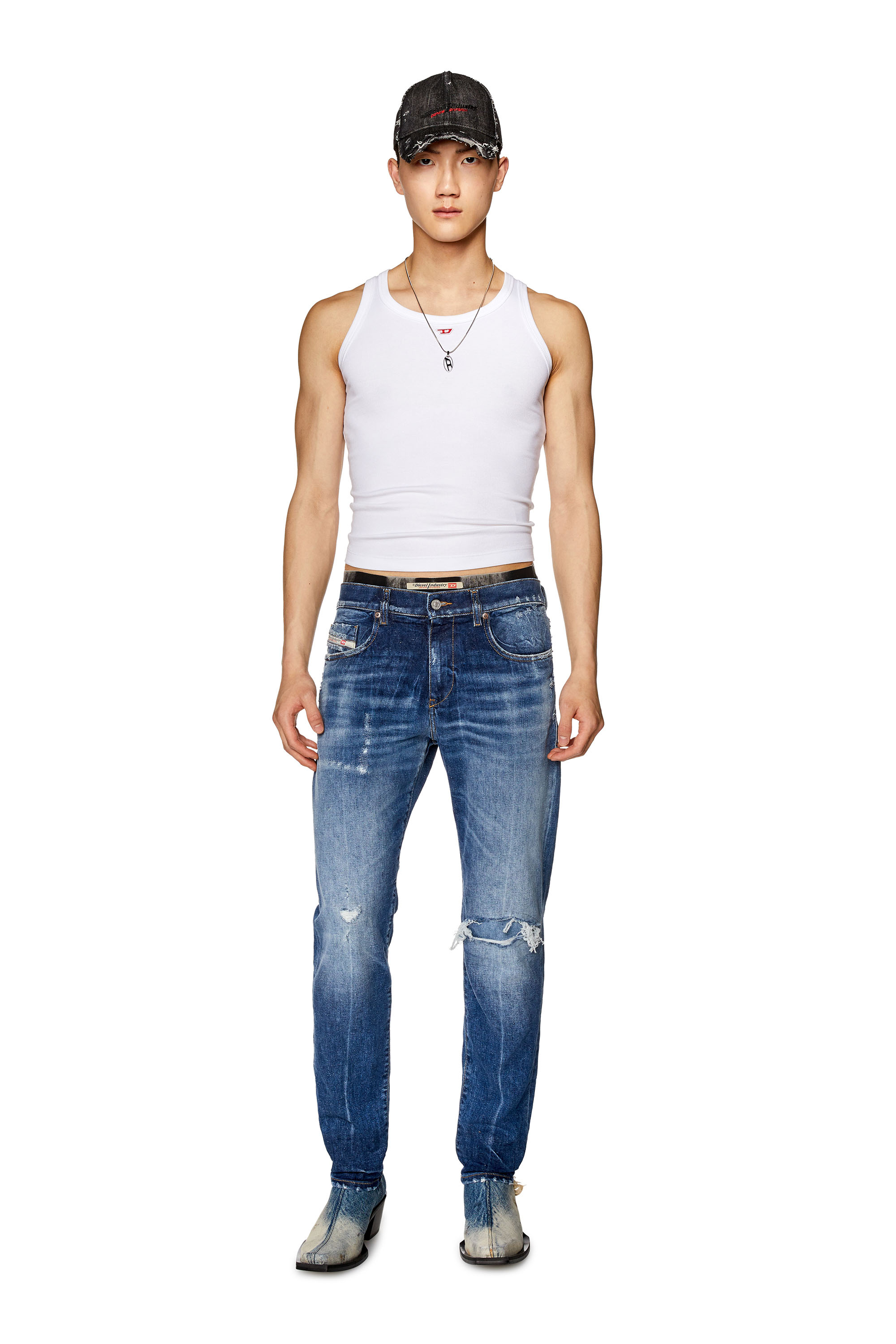 Diesel - Slim Jeans 2019 D-Strukt 09G15, Medium blue - Image 4