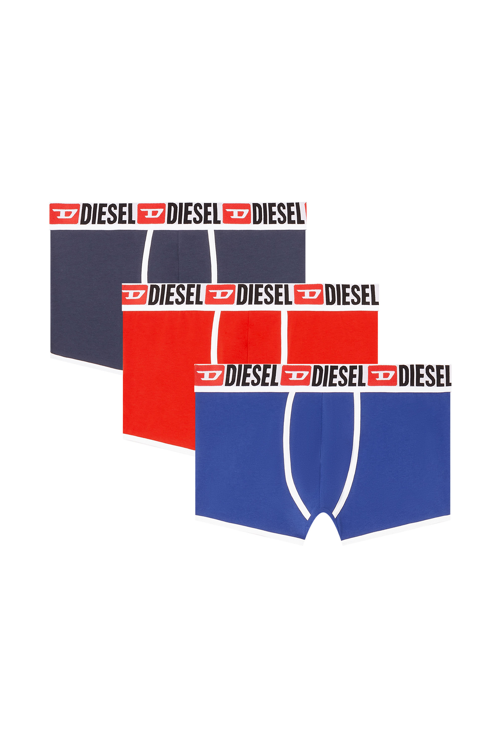 Diesel - DANILO-D-CORE-3PACK, Man's 3-pack of stretch cotton boxers with binding in Red - 1