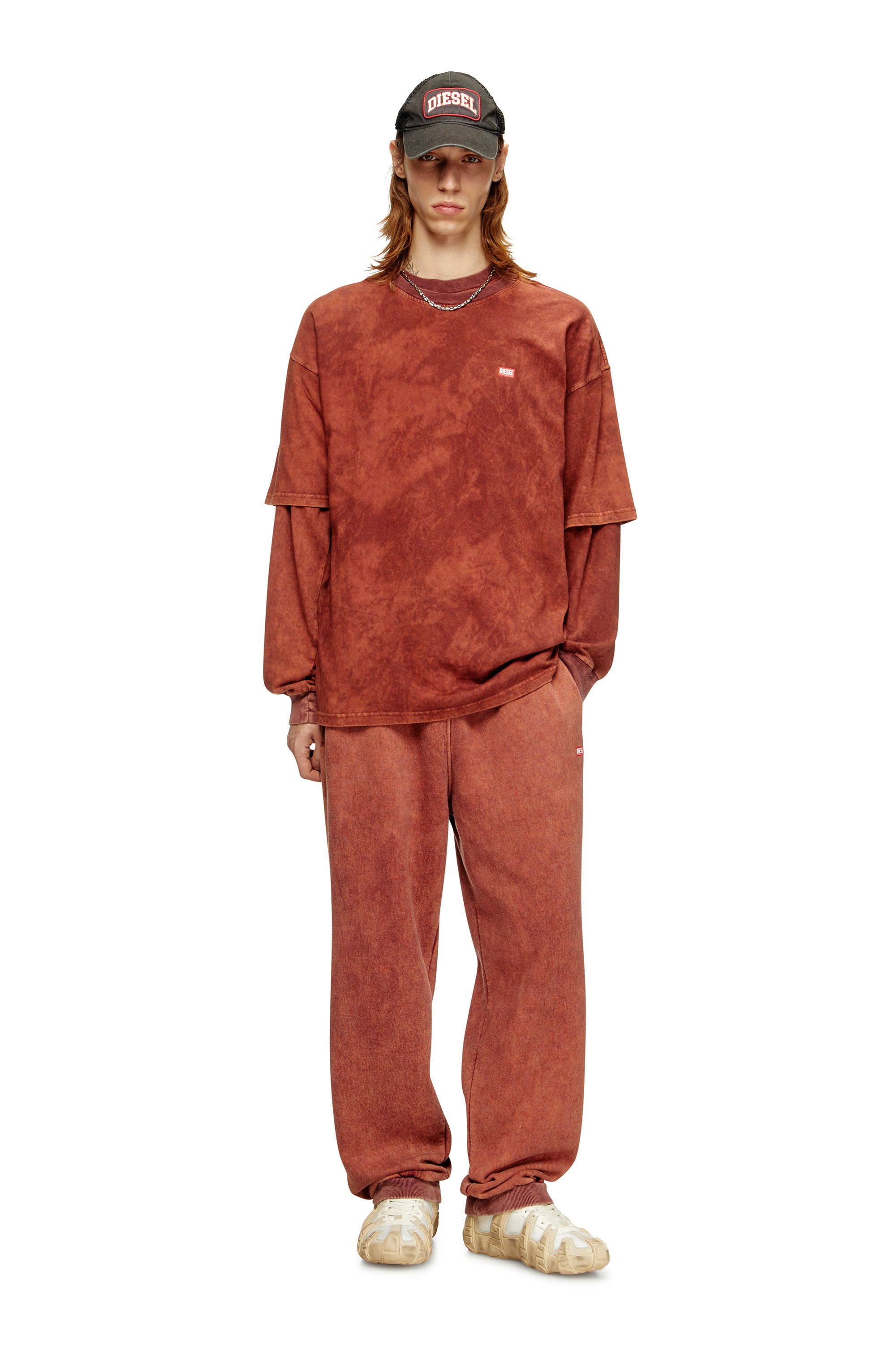 Diesel - T-BOXT-T4, Man's Jersey t-shirt with logo in Brown - 1