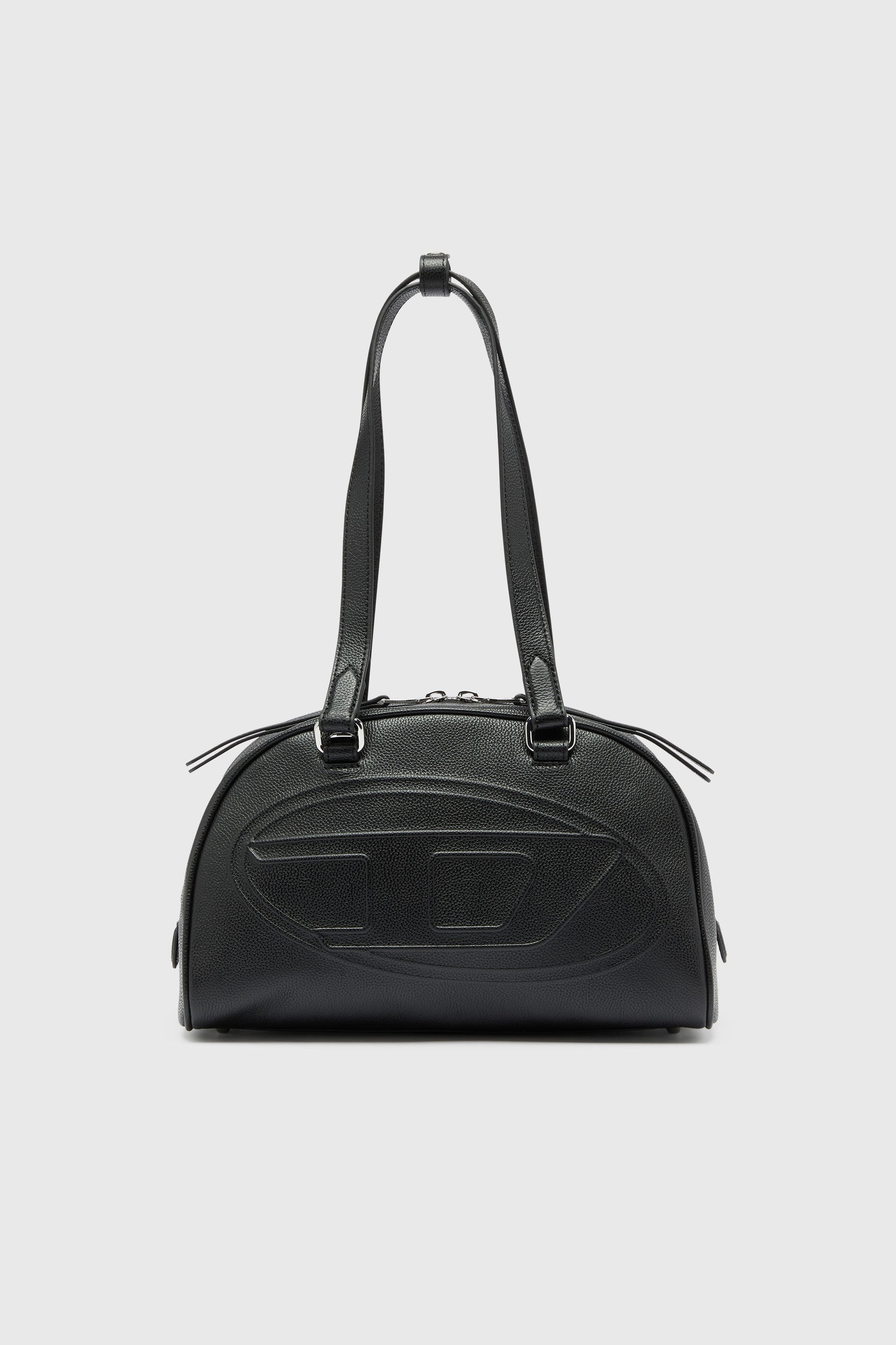 Diesel - 1DR DOME SHOULDER, Unisex's 1DR Dome - Leather Boston bag with embossed logo in Black - 1