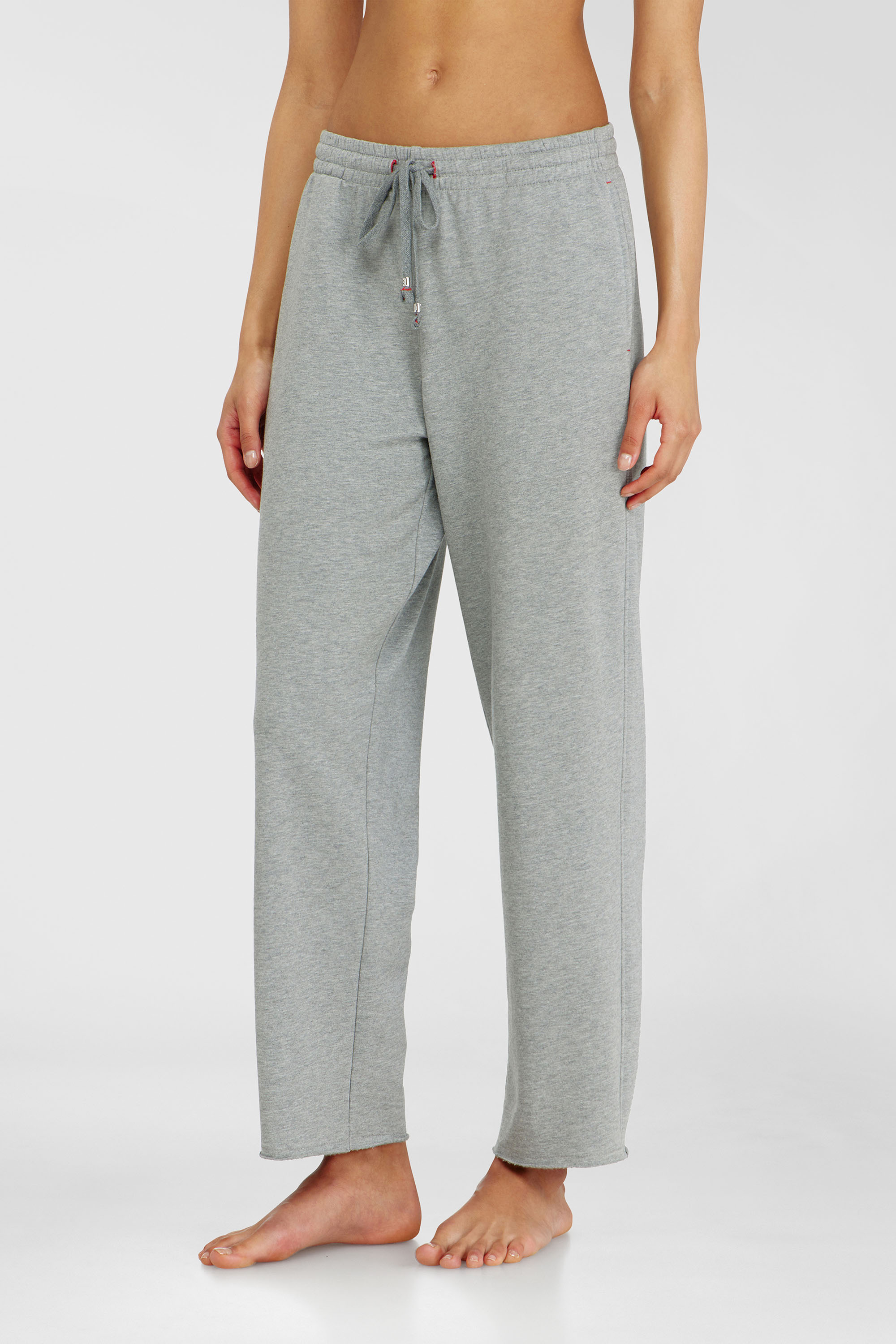 Diesel - INDRA-D-CORE, Woman's Peached sweatpants with raw hems in Grey - 3
