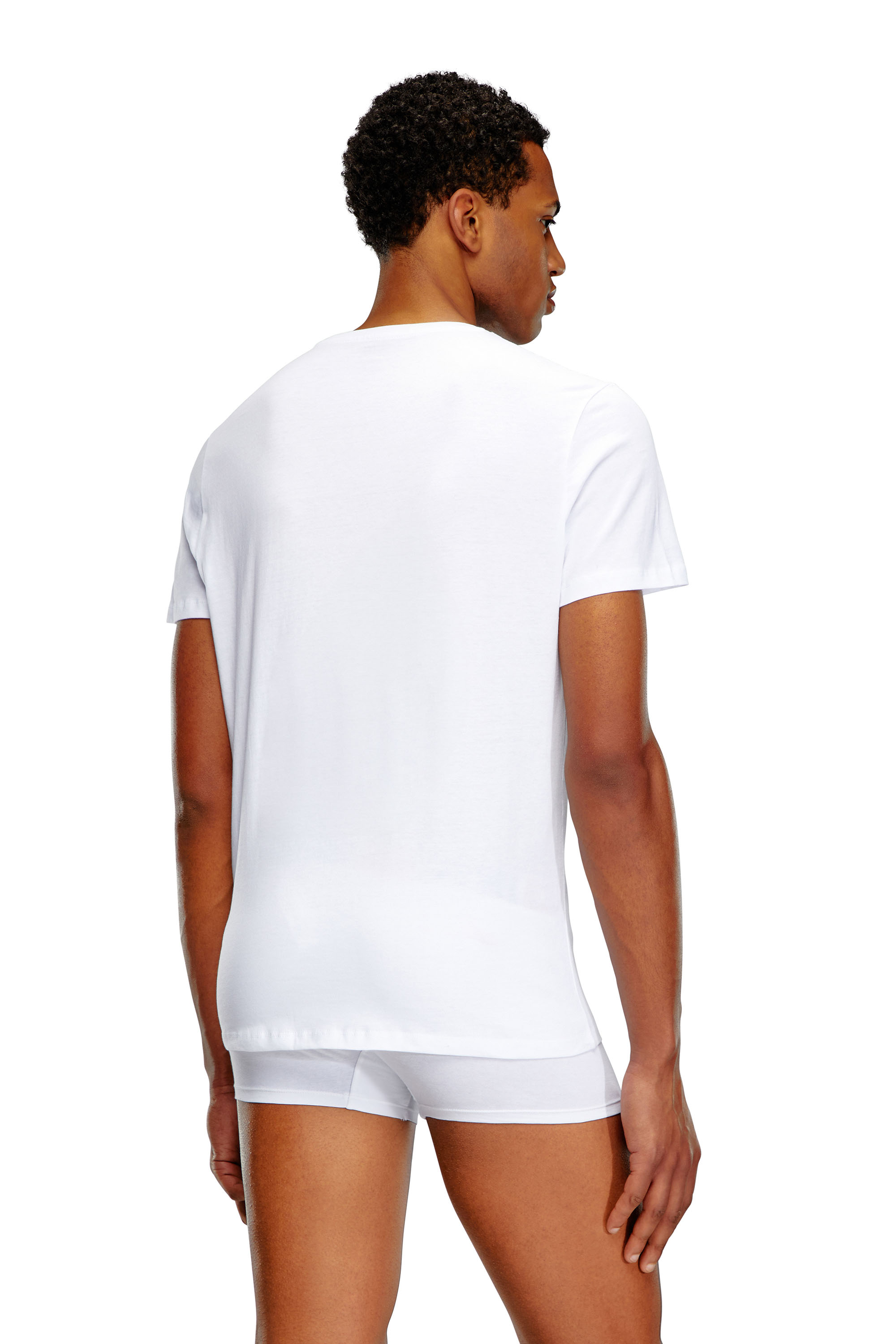 Diesel - UMTEE-MICHAEL3PACK, Man's Three-pack of V-neck T-shirts in White - 4