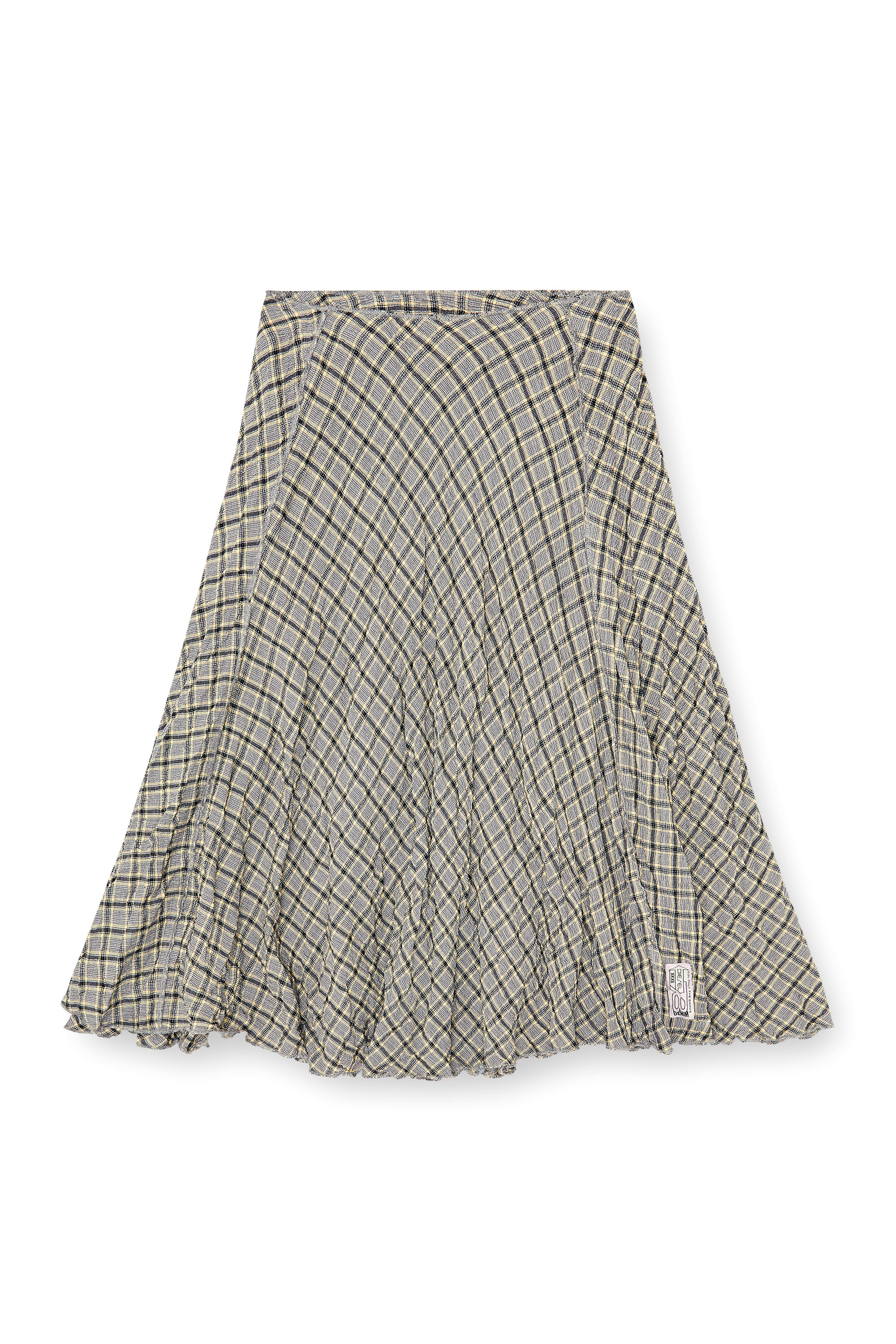 Diesel - O-XYGEN, Woman's Midi skirt in seersucker-effect check in null - 4