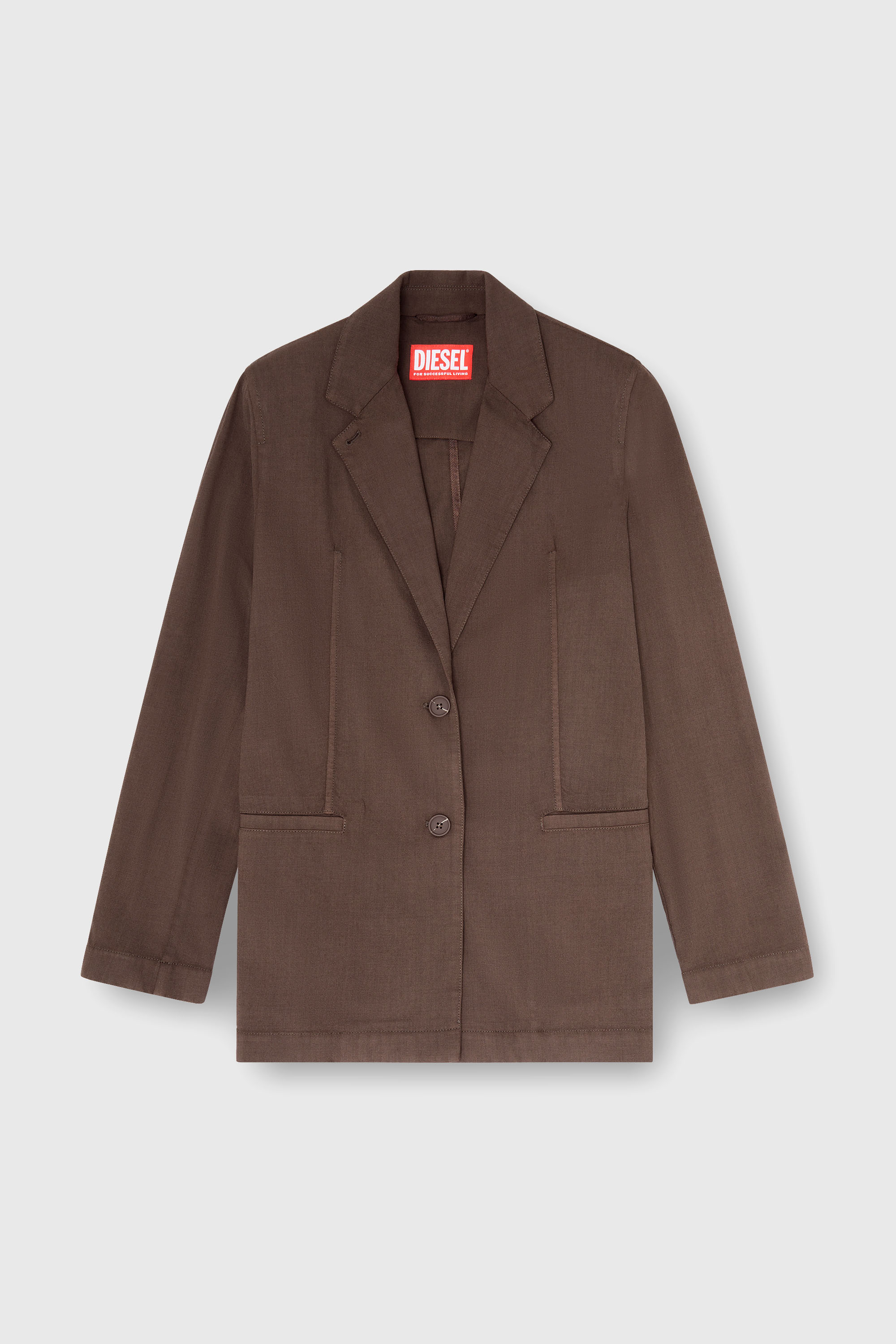 Diesel - G-KESSIER, Woman's Deconstructed blazer in stretch wool in Brown - 2
