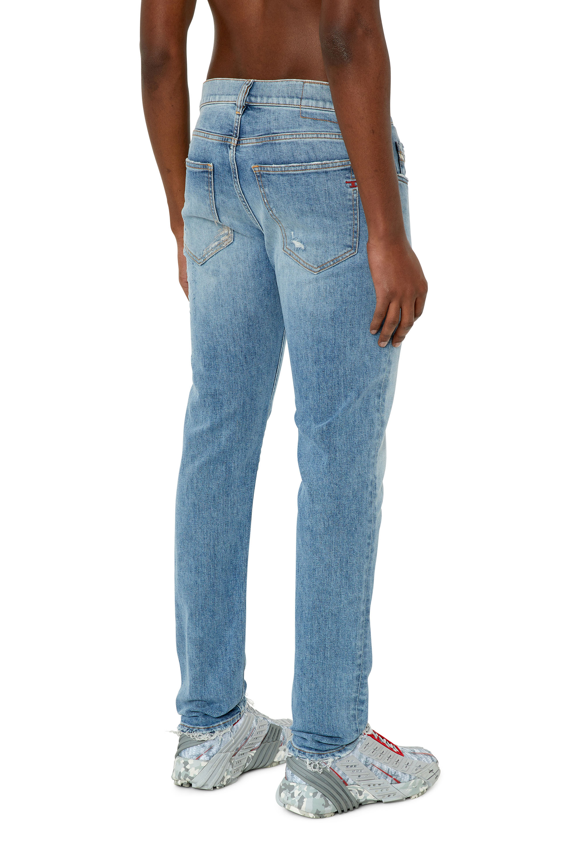 Diesel - Slim Jeans 2019 D-Strukt 09E73, Light Blue - Image 3