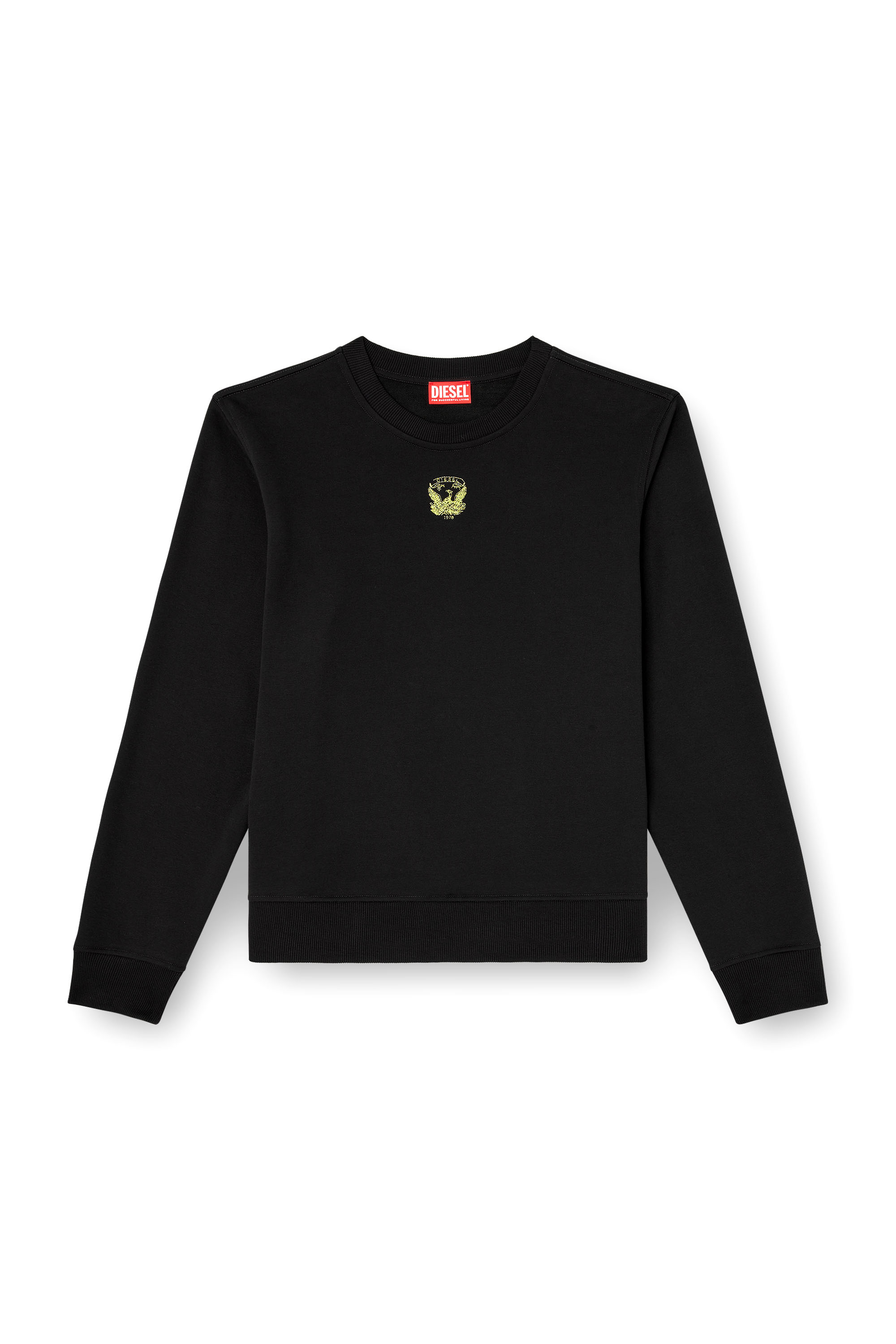 Diesel - S-GINN-T1, Man's Sweatshirt with embroidered phoenix in Black - 4