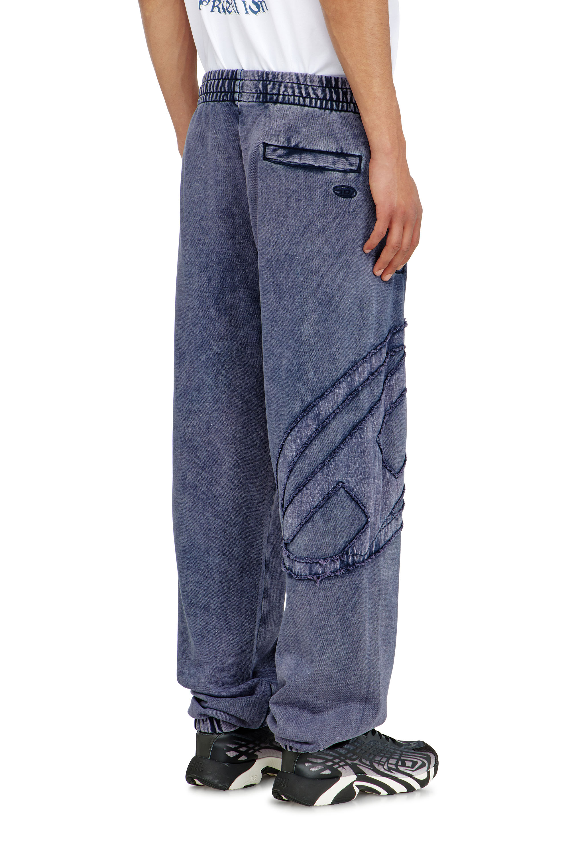 Diesel - P-MARKY-DEN, Man's Organic cotton sweatpants with Oval D patch in null - 4