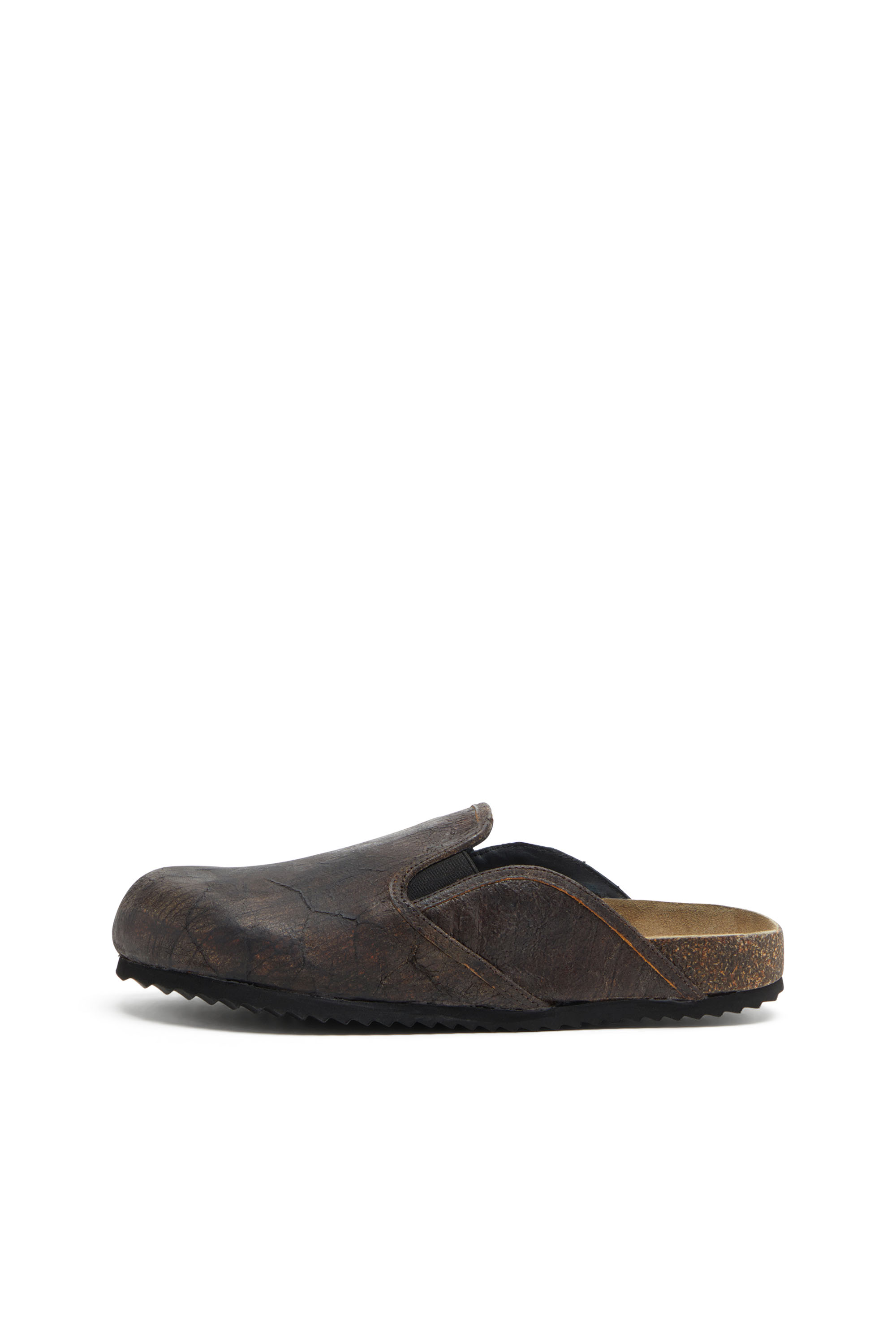 Diesel - D-WOODSTOCK SLIP-ON, Man's D-Woodstock-Clogs in crackle-effect suede in Brown - 2
