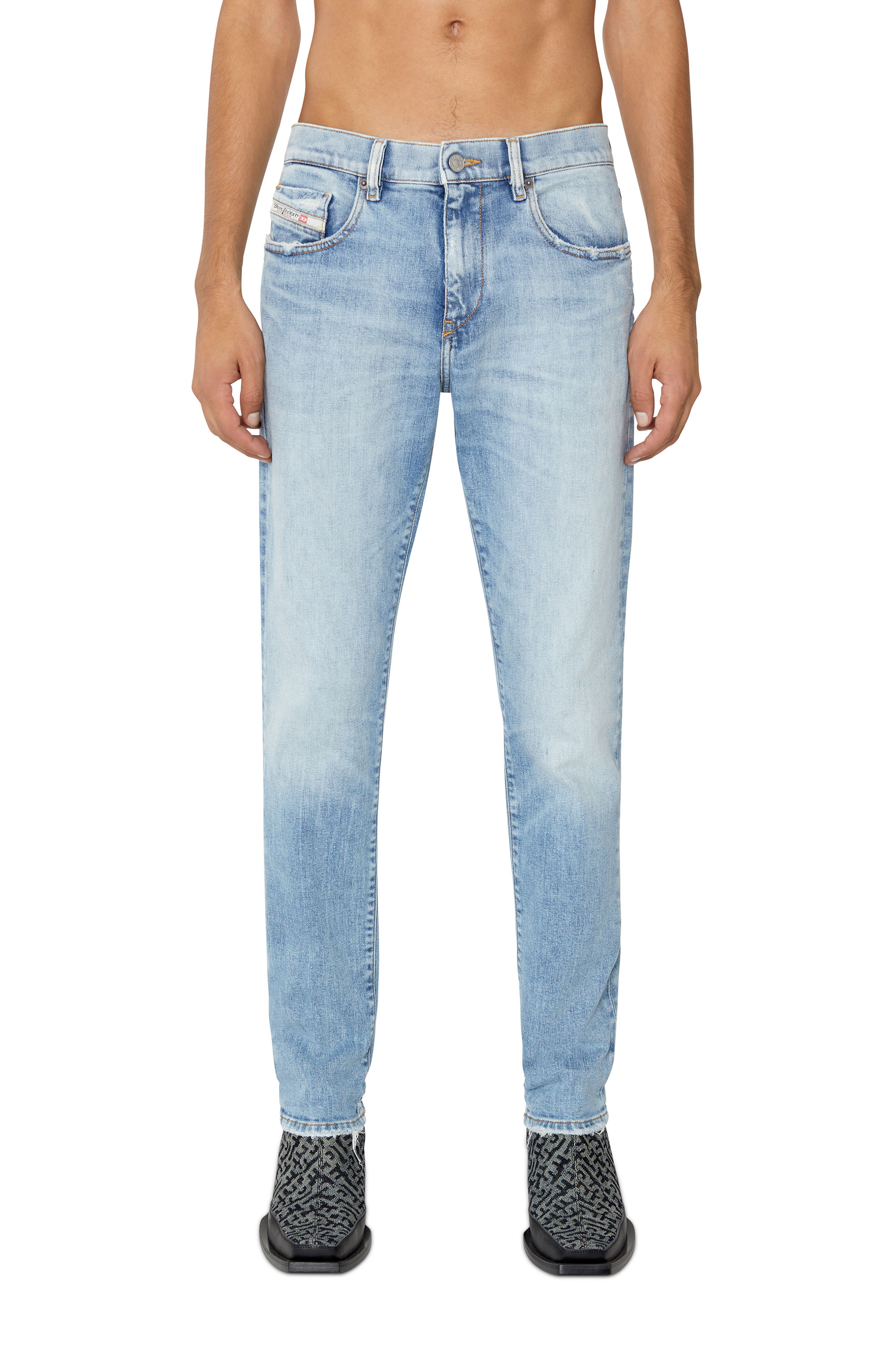 Diesel - Slim Jeans 2019 D-Strukt 09E67, Light Blue - Image 1