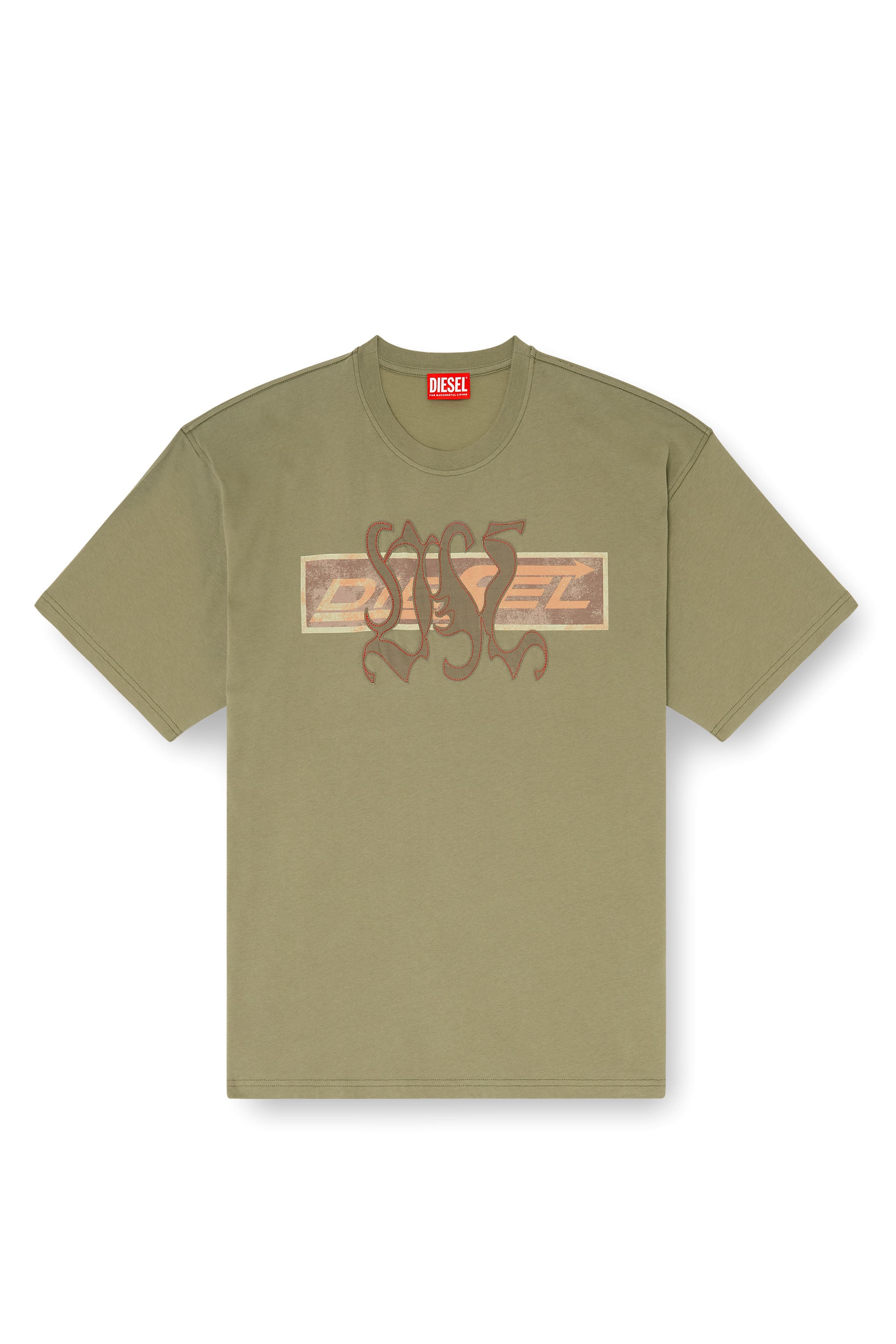Diesel - T-BOXT-AA17, Man's T-shirt with graphic print and patches in null - 3