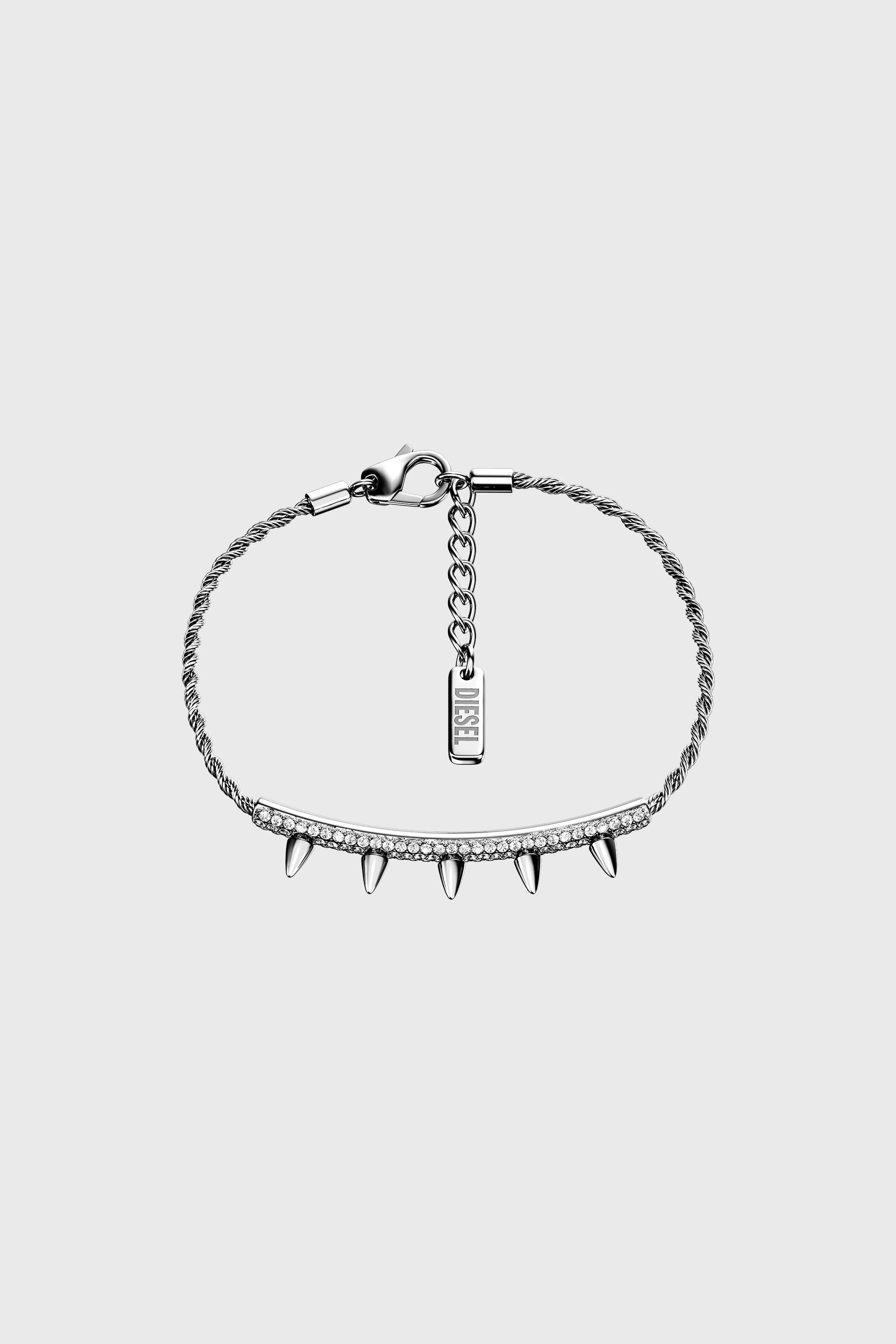 Diesel - DX1725040, Unisex's Stainless Steel ID Bracelet in Silver - 1
