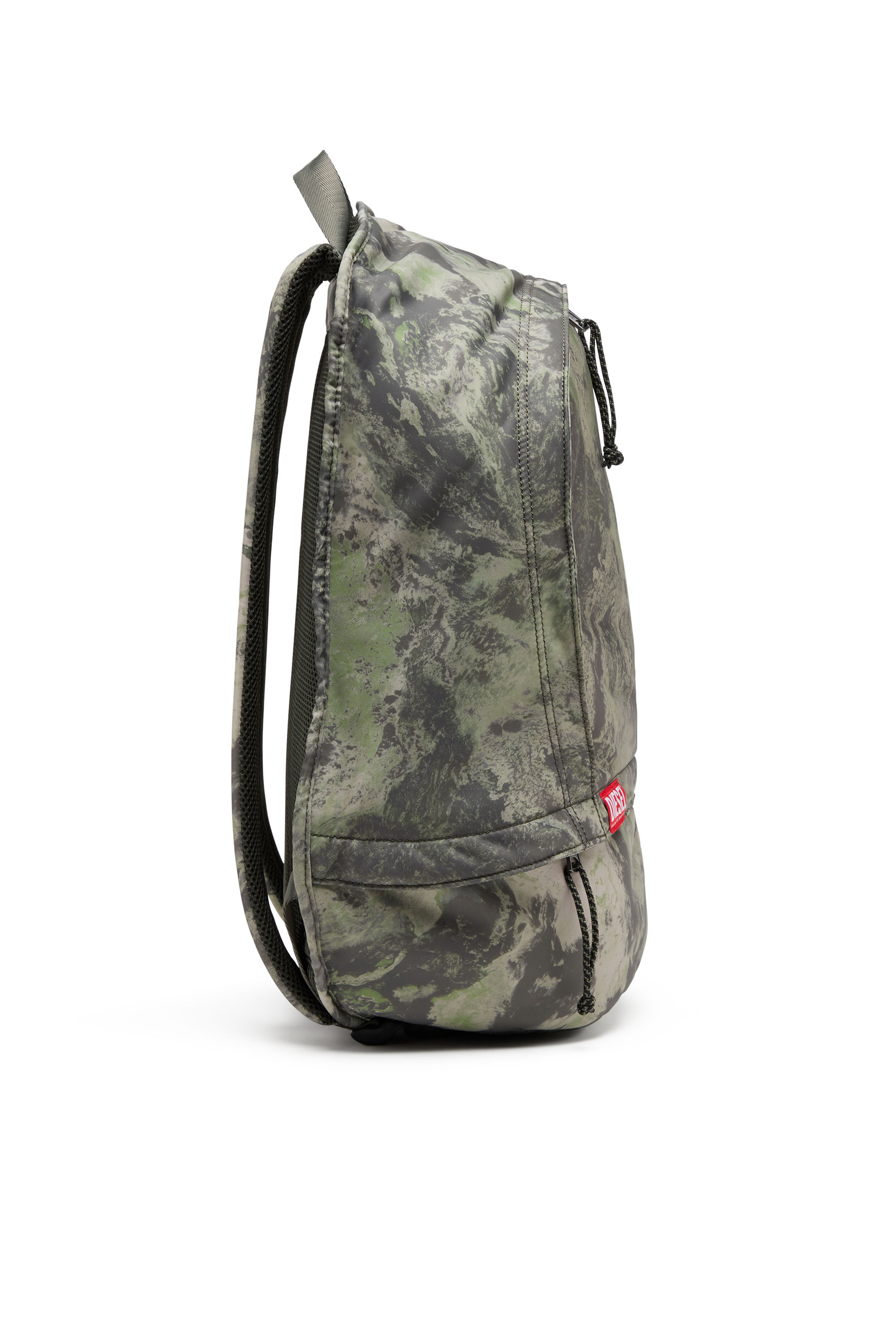 Diesel - RAVE BACKPACK X, Man's Rave Backpack X - Backpack in recycled earth-print fabric in Grey/Blue - 5