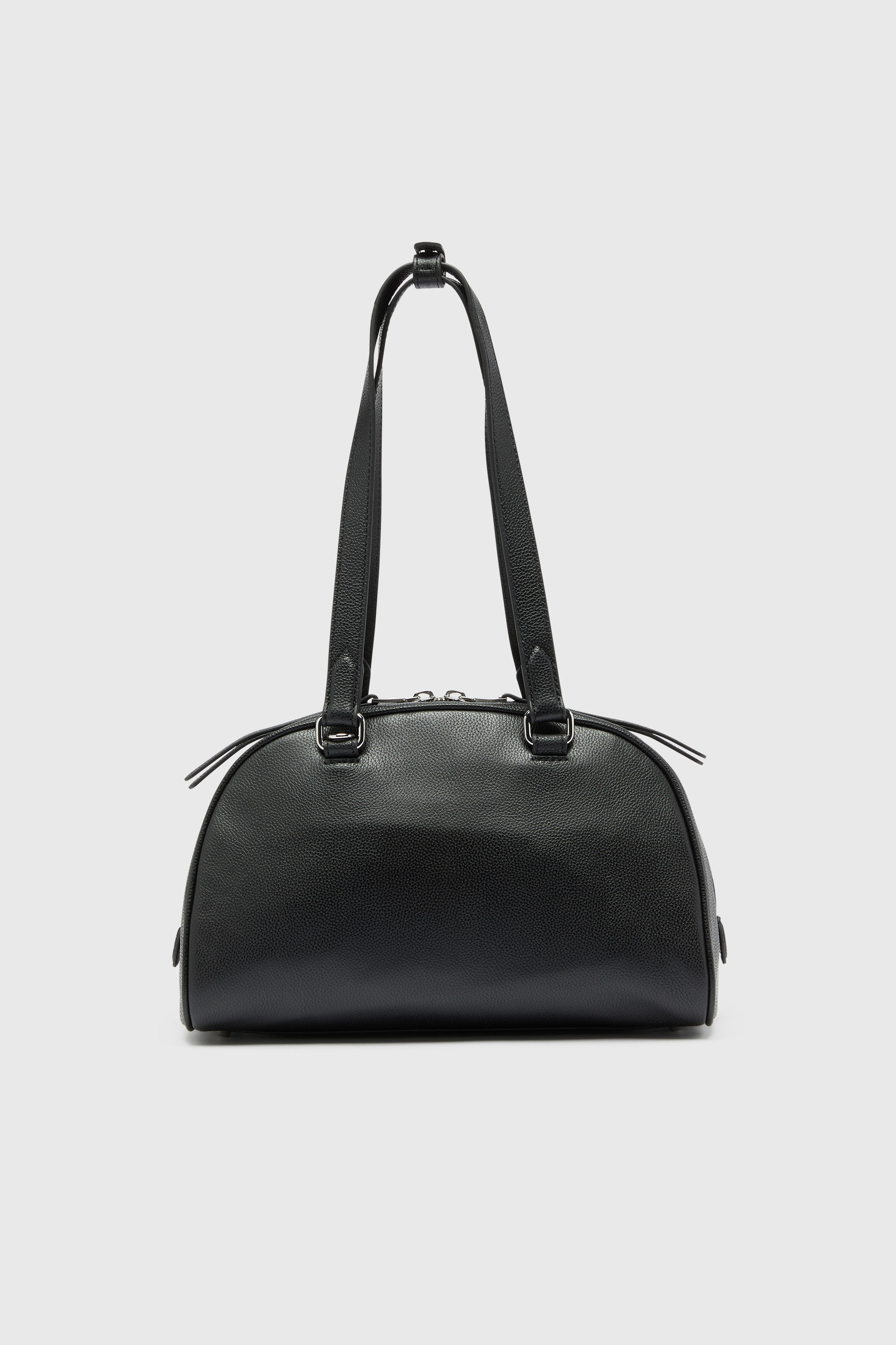 Diesel - 1DR DOME SHOULDER, Unisex's 1DR Dome - Leather Boston bag with embossed logo in Black - 2
