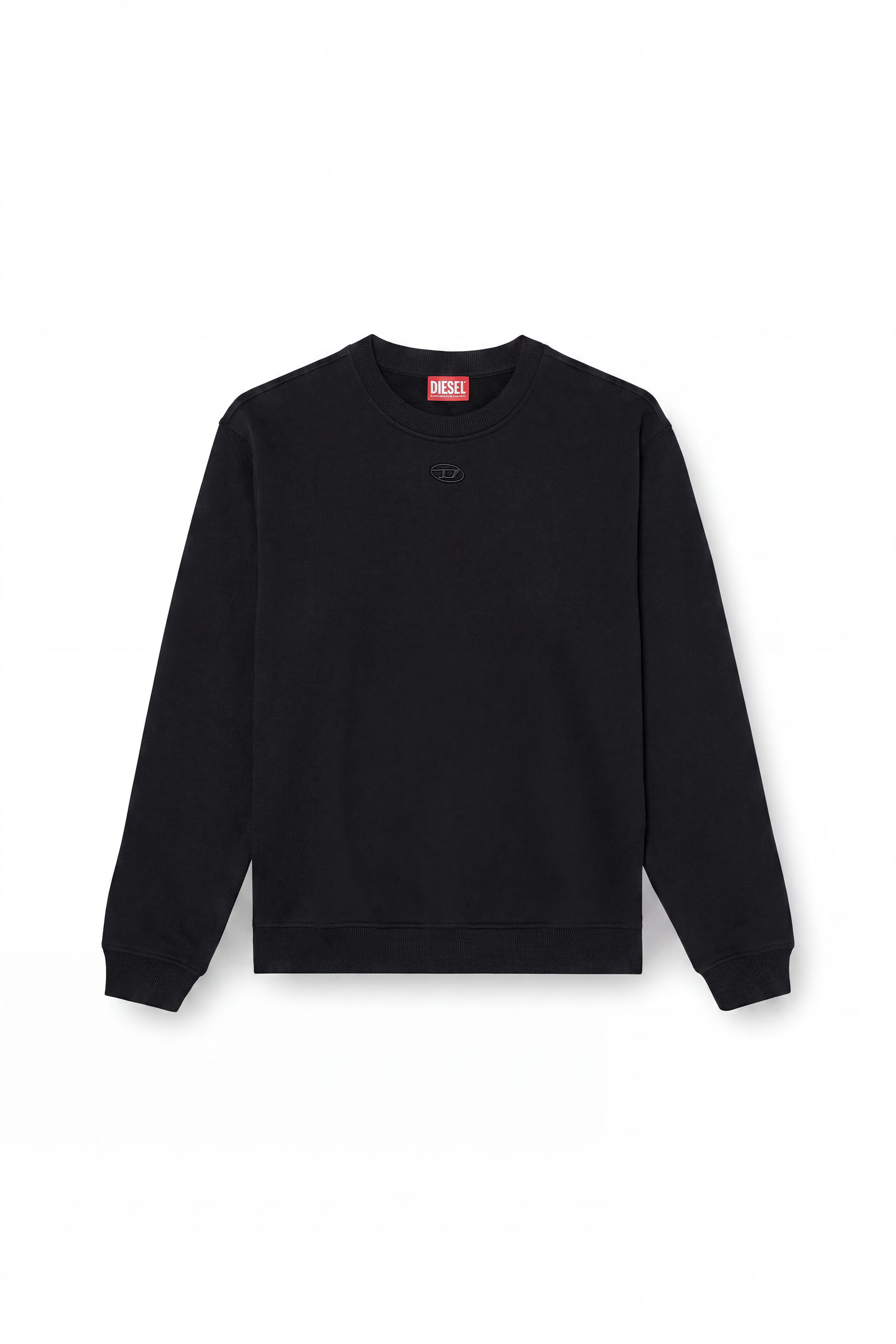 Diesel - F-NORMY-OD, Woman's Cotton sweatshirt with Oval D embroidery in Black - 3