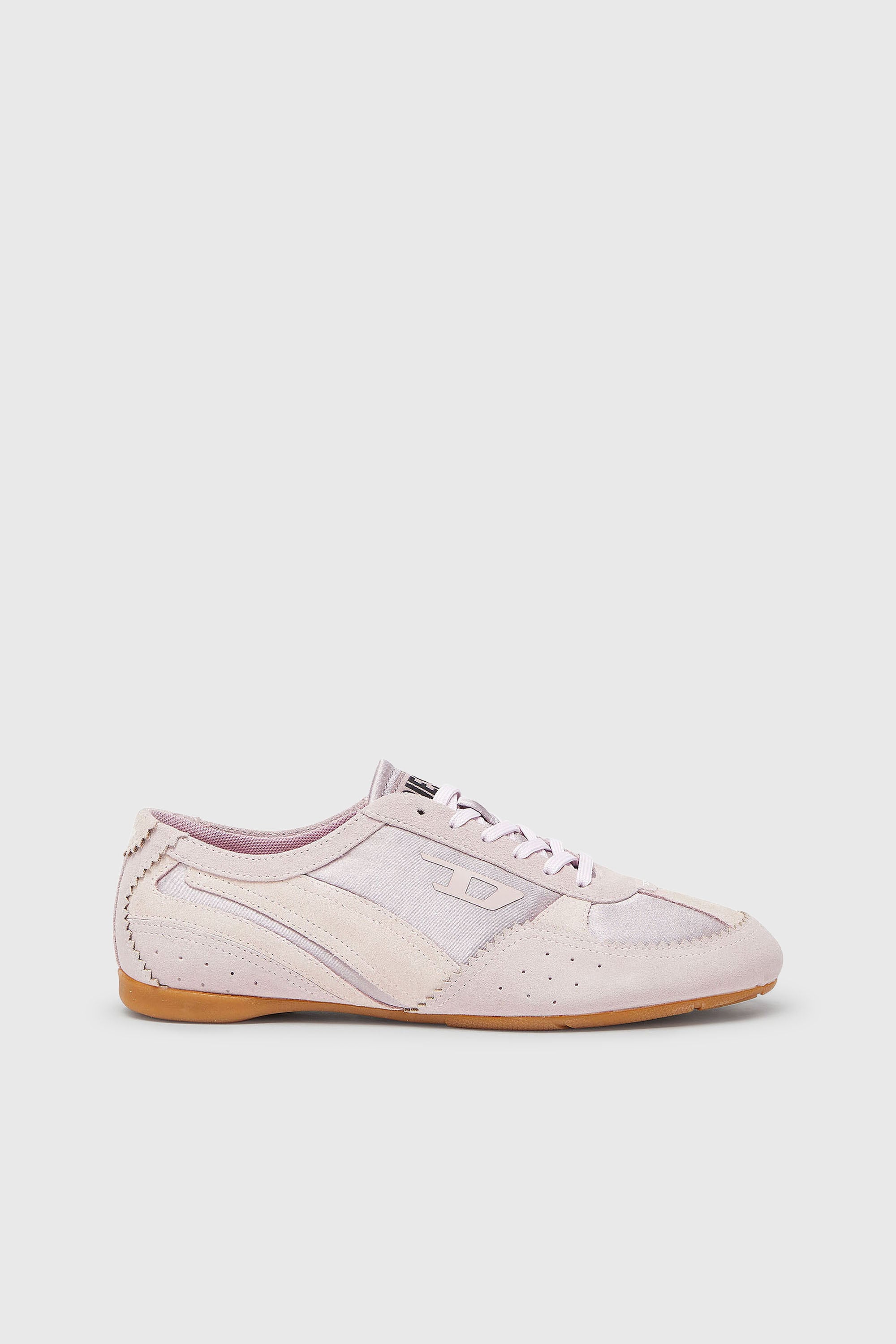Diesel - D-MILE LOW II W, Woman's D-Mile-Flat sneakers with suede overlays in Pink - 1