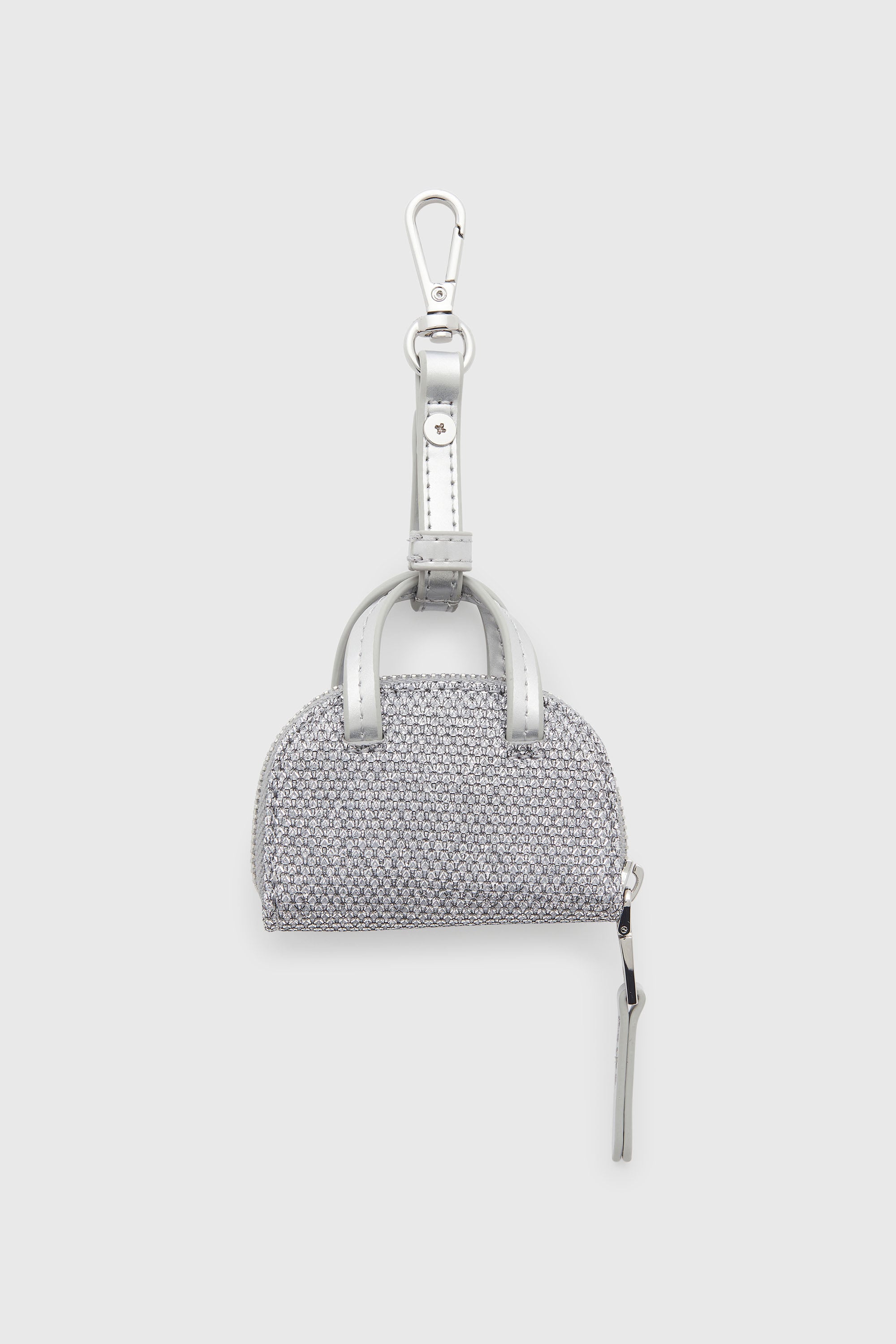 Diesel - 1DR DOME CHARMS, Woman's 1DR Dome - Charm in Lurex fabric in Silver - 2