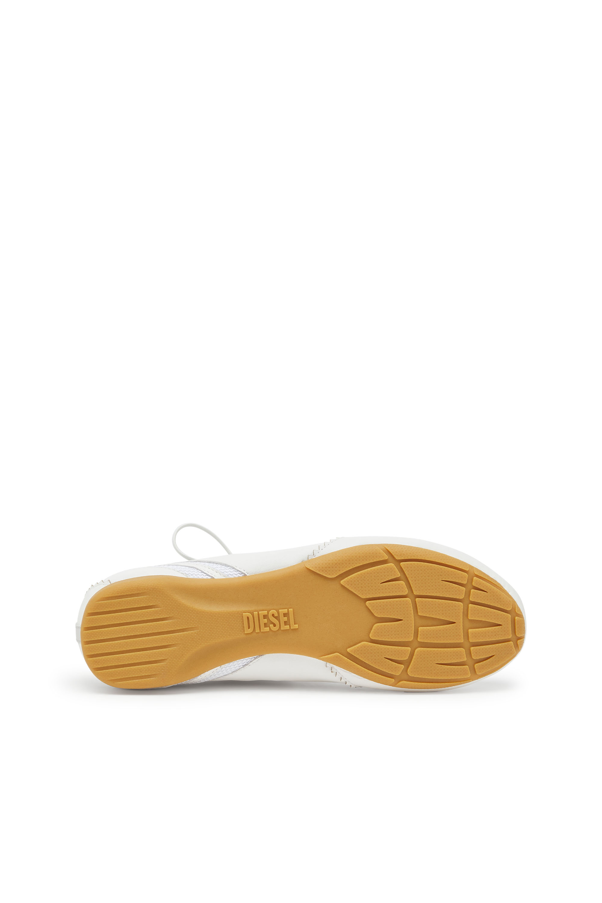 Diesel - D-MILE BALLERINA LACE UP W, Woman's D-Mile-Lace-up ballet flats in leather and mesh in White - 5