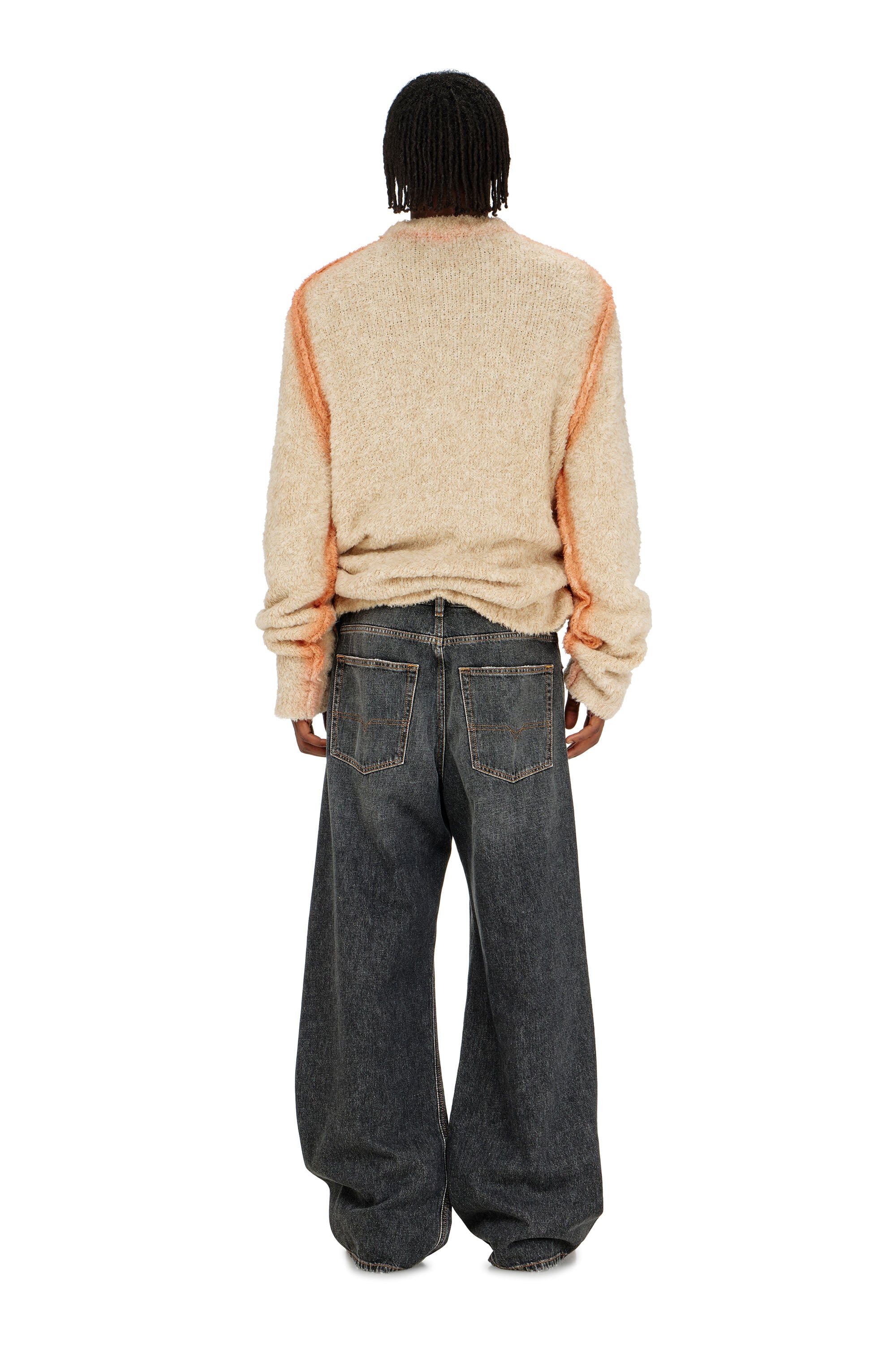 Diesel - Man's Relaxed Jeans D-Rise 007DN, Black/Dark grey - 3
