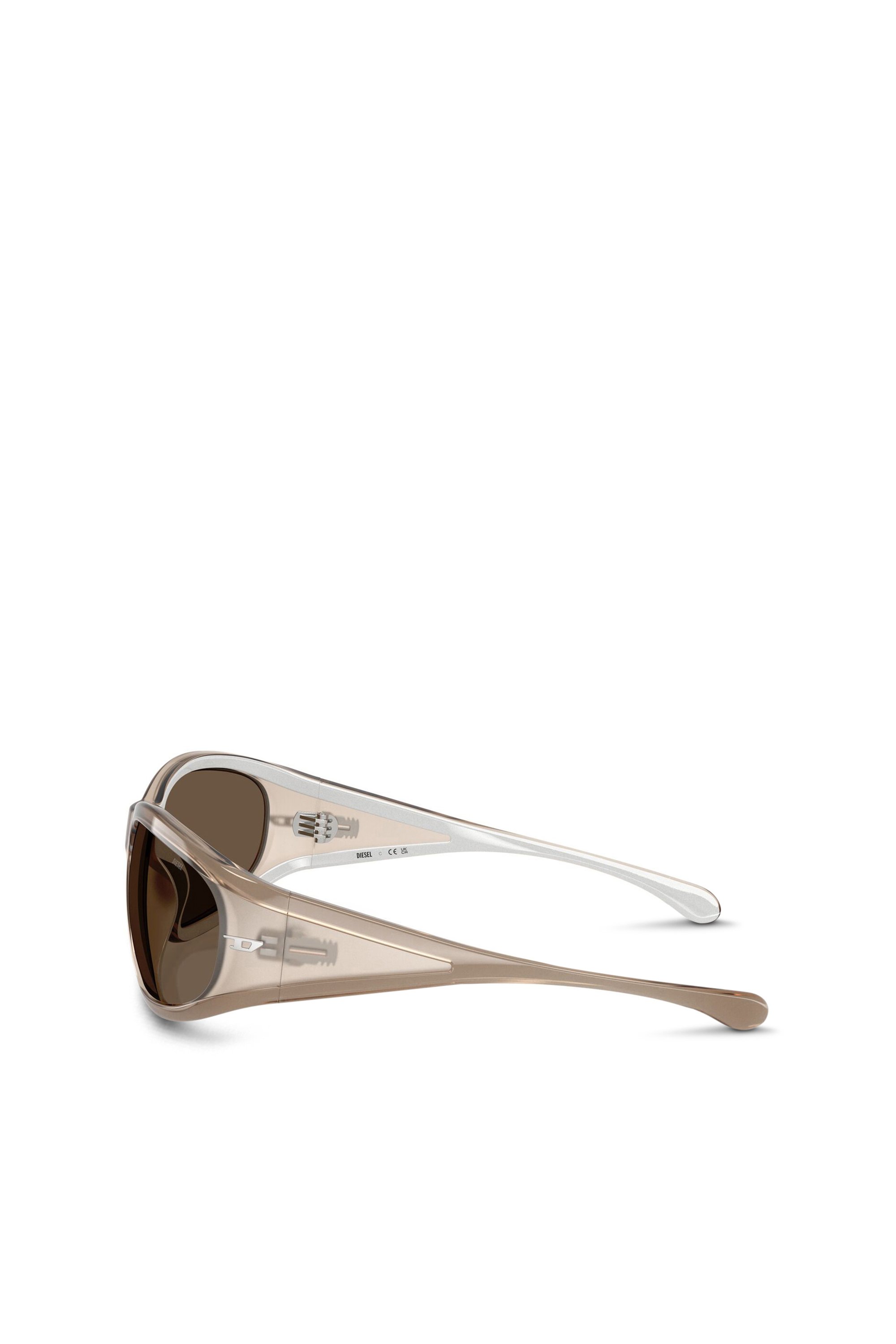 Diesel - 0DL3002, Unisex's Rectangular sunglasses in acetate in Brown - 2