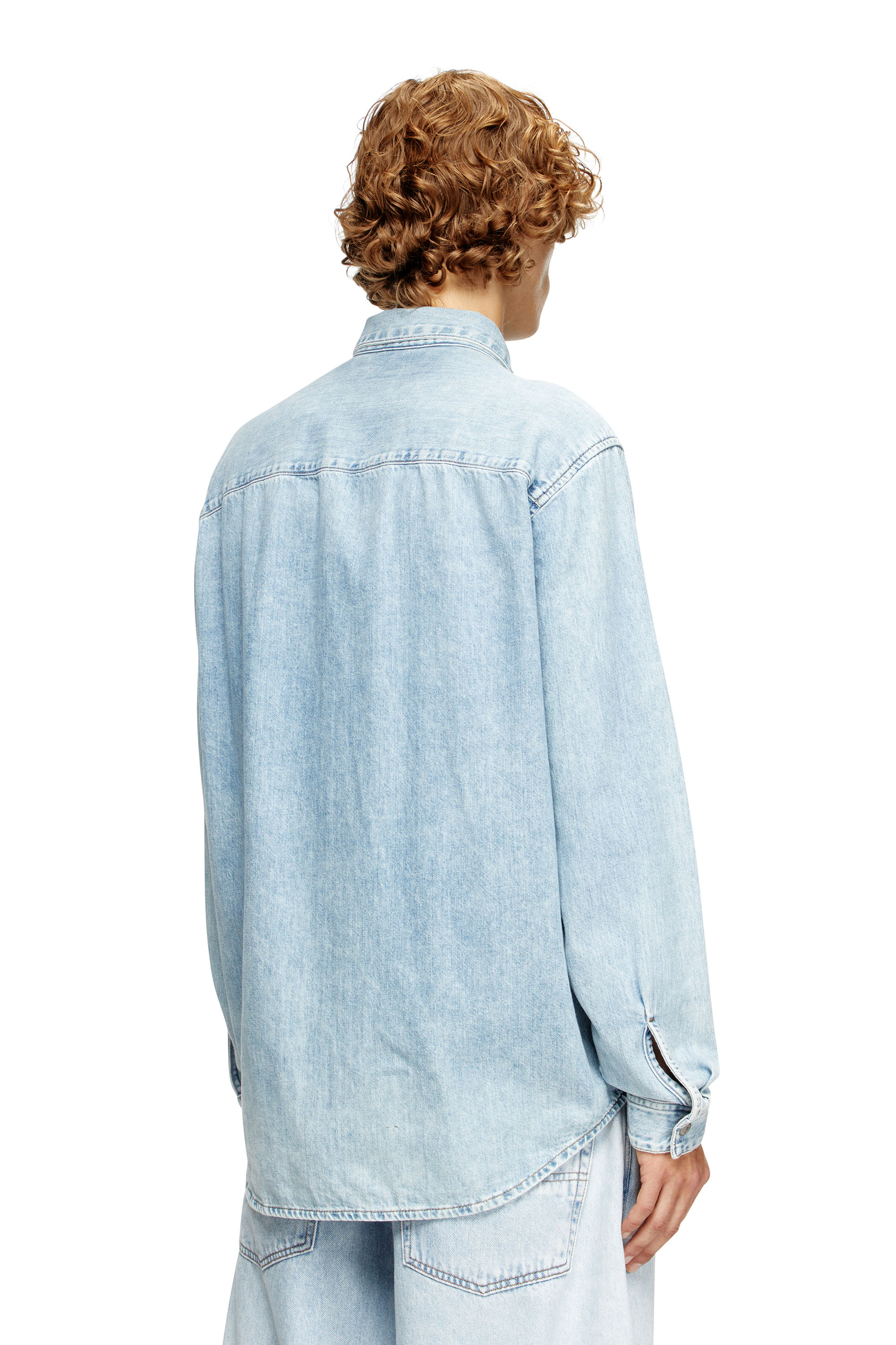 Diesel - D-SIMPLY, Man's Shirt in denim in Light Blue - 4
