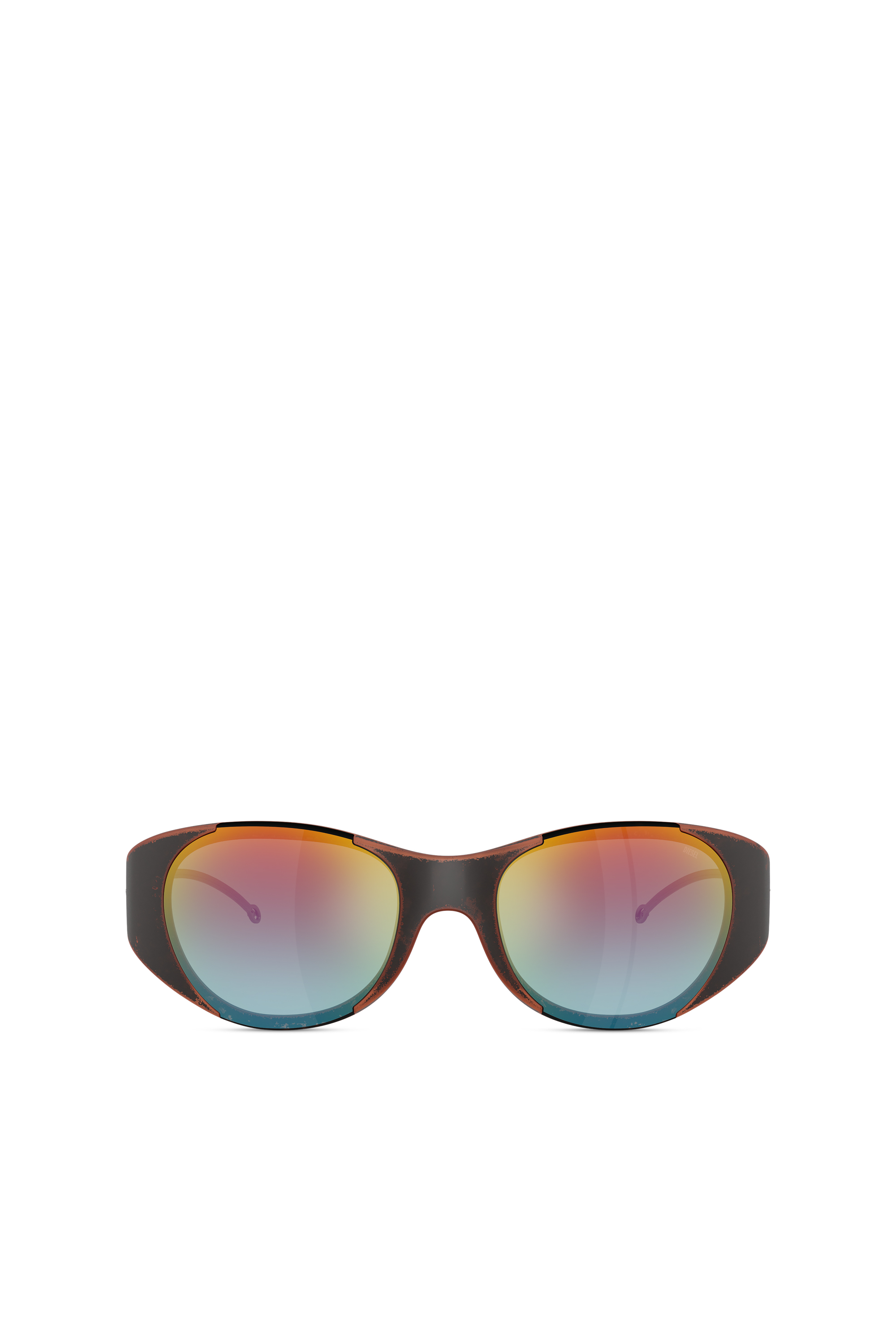 Diesel - 0DL3003, Unisex's Iconic oval sunglasses in Orange/Grey - 1