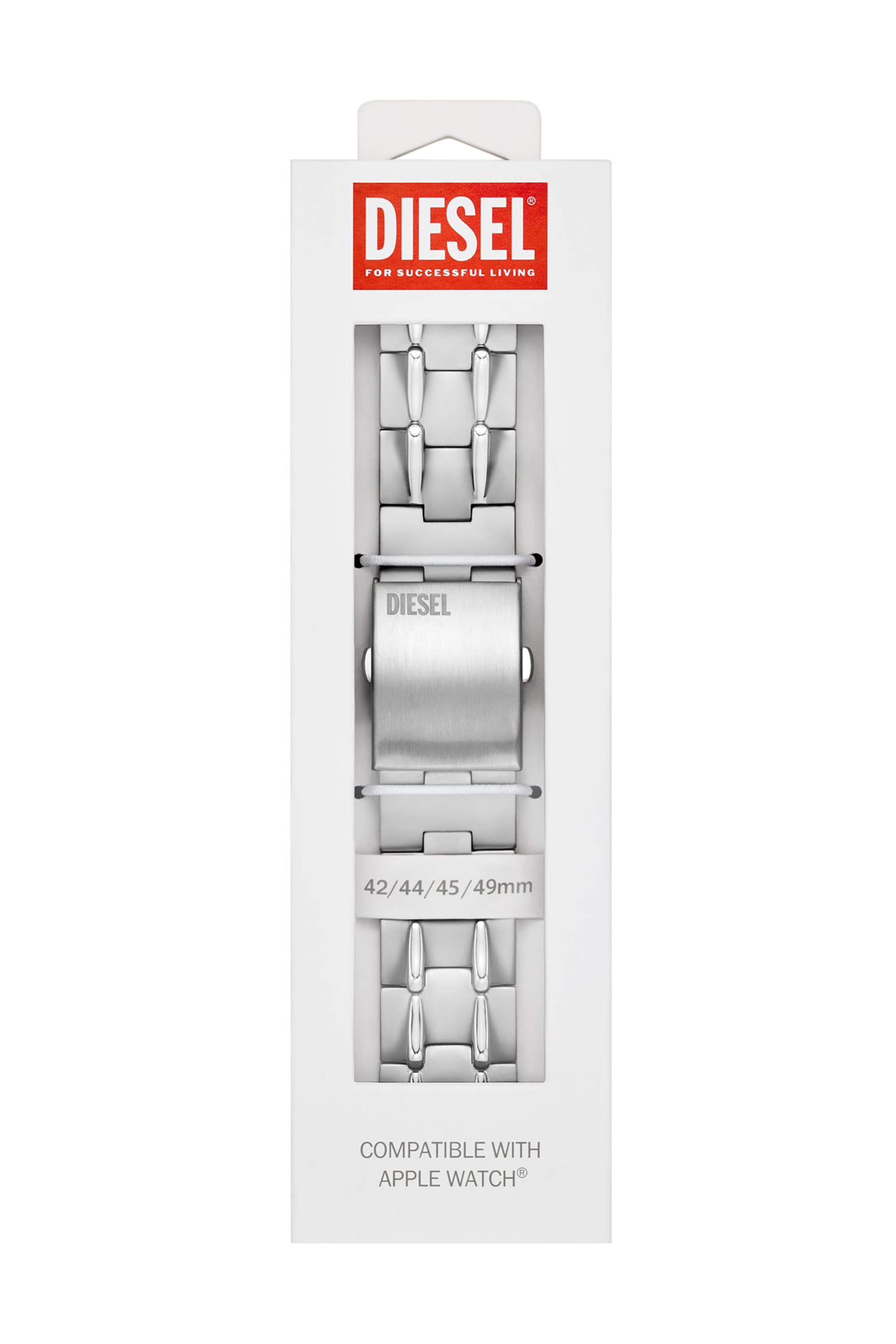 Diesel - DSS0023, Unisex's Stainless Steel Band for Apple Watch®, 42/44/45/49mm in Silver - 2